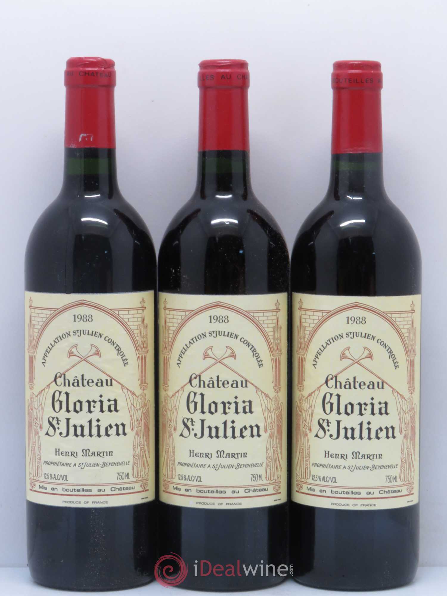 Château Gloria 1988 - Lot of 12 bottles - 2