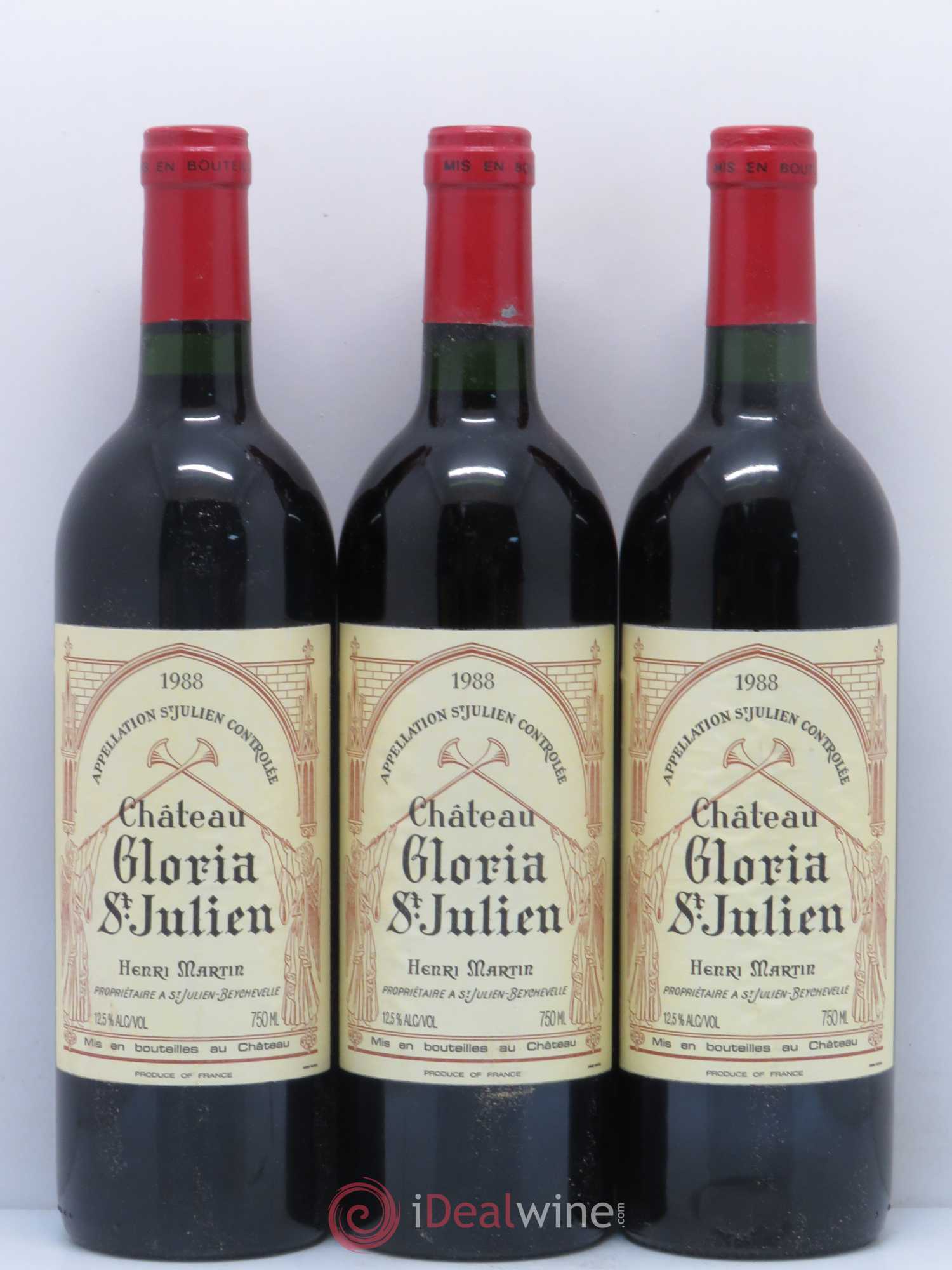 Château Gloria 1988 - Lot of 12 bottles - 3
