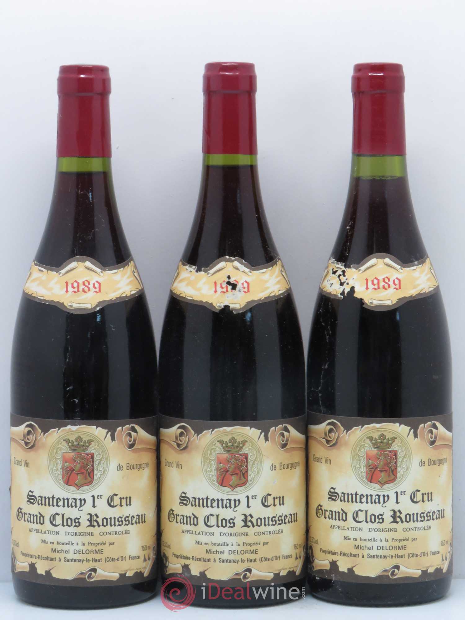 Santenay 1er Cru Grand Clos Rousseau Michel Delorme 1989 - Lot de 6 bouteilles - 2