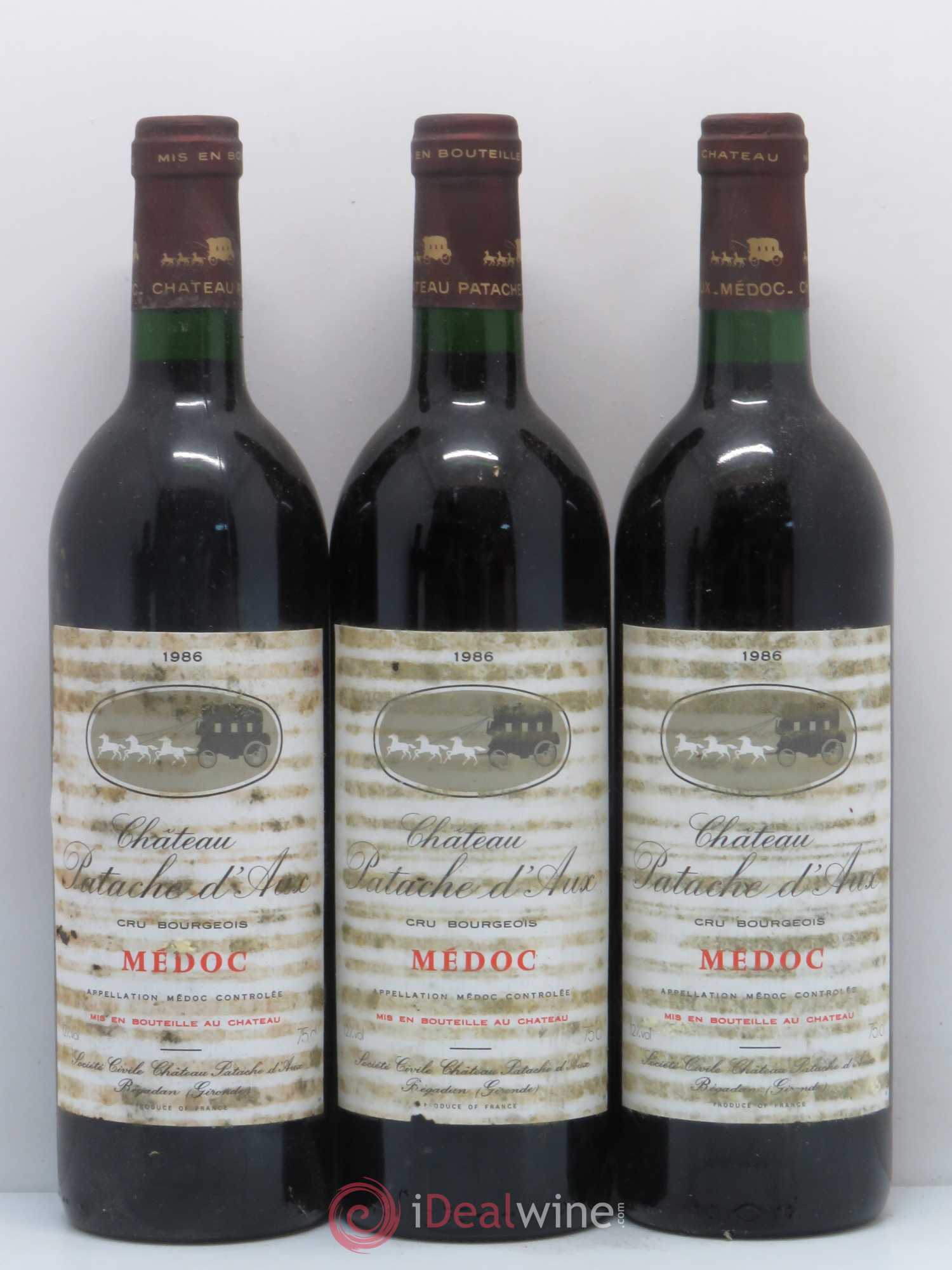 Château Patache d'Aux Cru Bourgeois 1986 - Lot de 6 bouteilles - 1