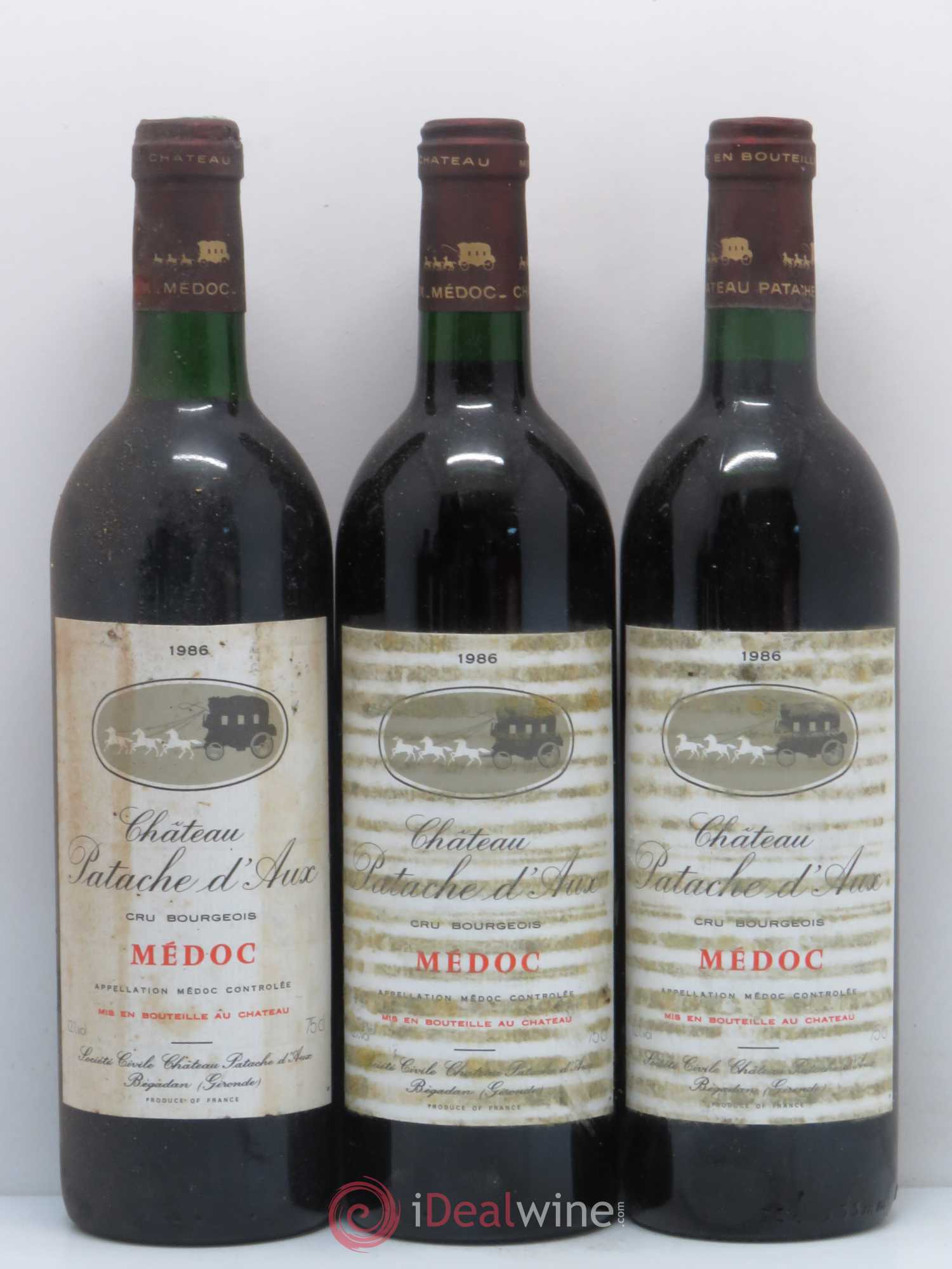 Château Patache d'Aux Cru Bourgeois 1986 - Lot de 6 bouteilles - 1