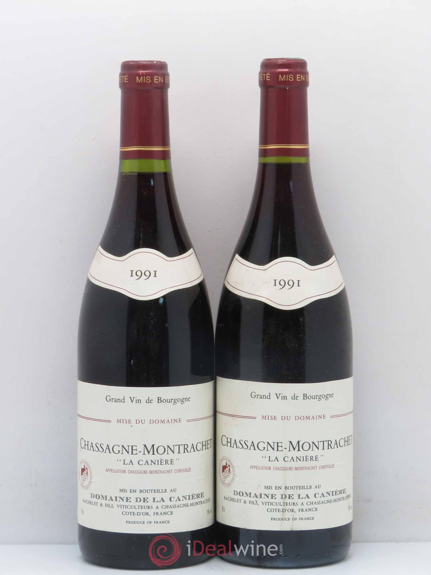 Chassagne-Montrachet La Caniere Domaine Bachelet 1991 - Posten von 2 Flaschen - 0