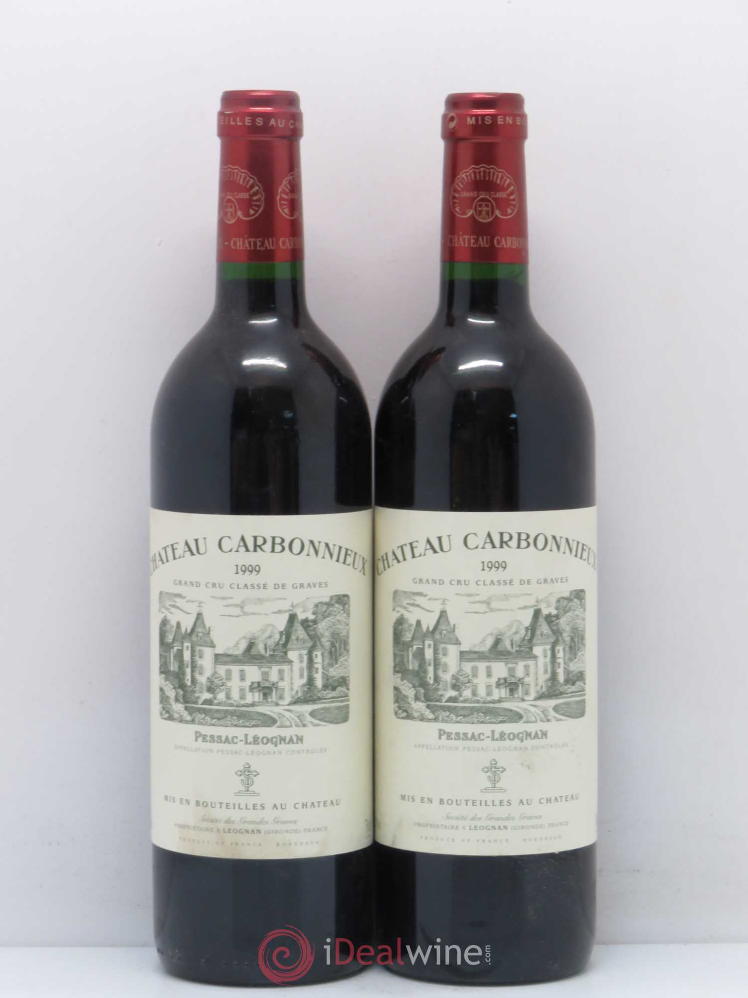 Château Carbonnieux Cru Classé de Graves 1999 - Lot de 2 bouteilles - 0
