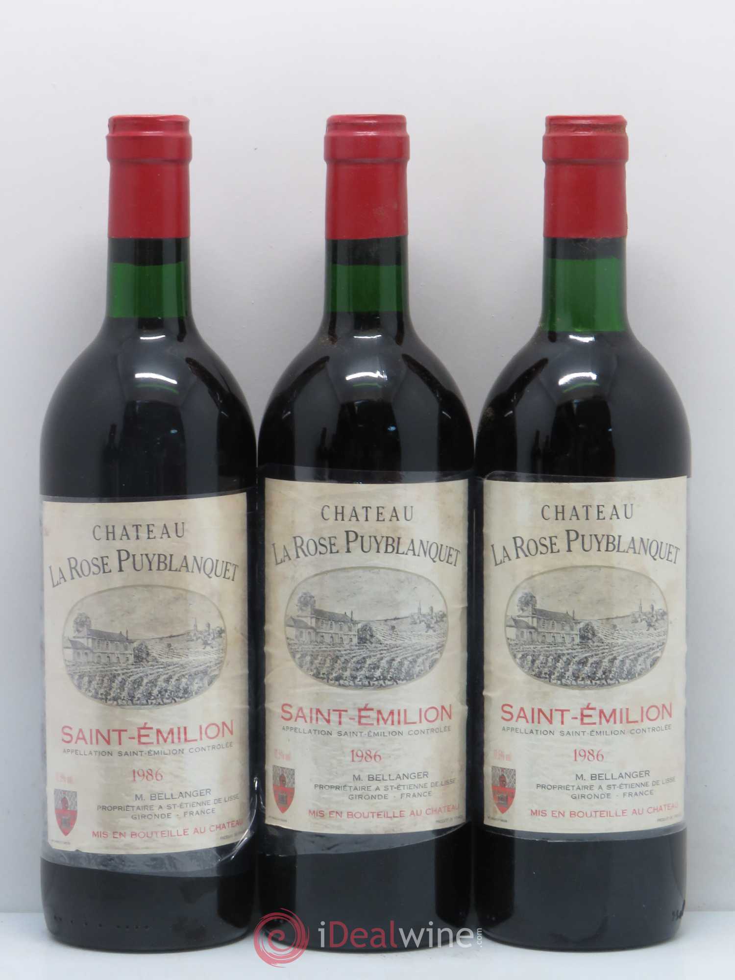 Saint-Émilion Château La Rose Puyblanquet (sans prix de réserve) 1986 - Posten von 6 Flaschen - 1