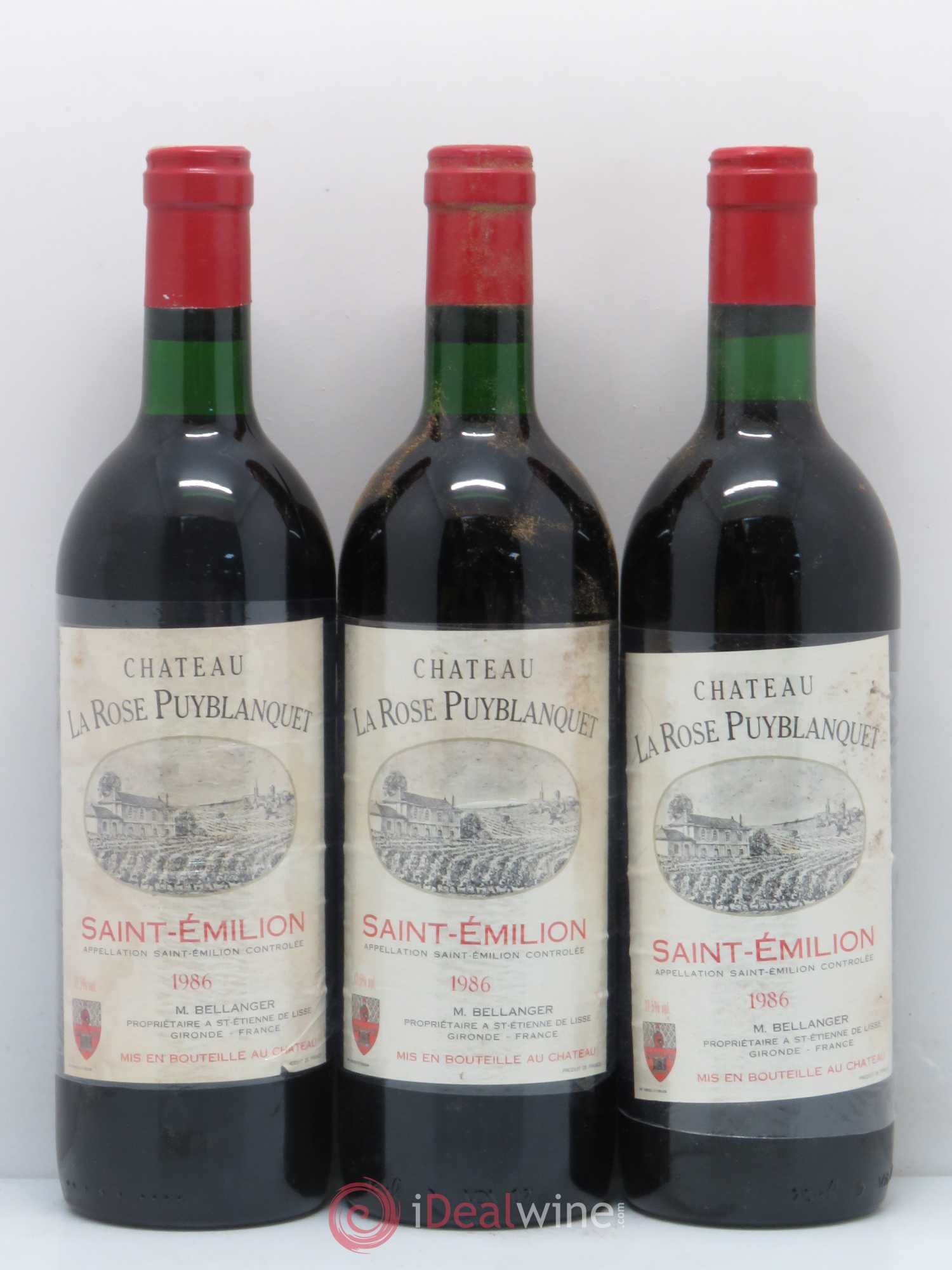 Saint-Émilion Château La Rose Puyblanquet (sans prix de réserve) 1986 - Posten von 6 Flaschen - 2