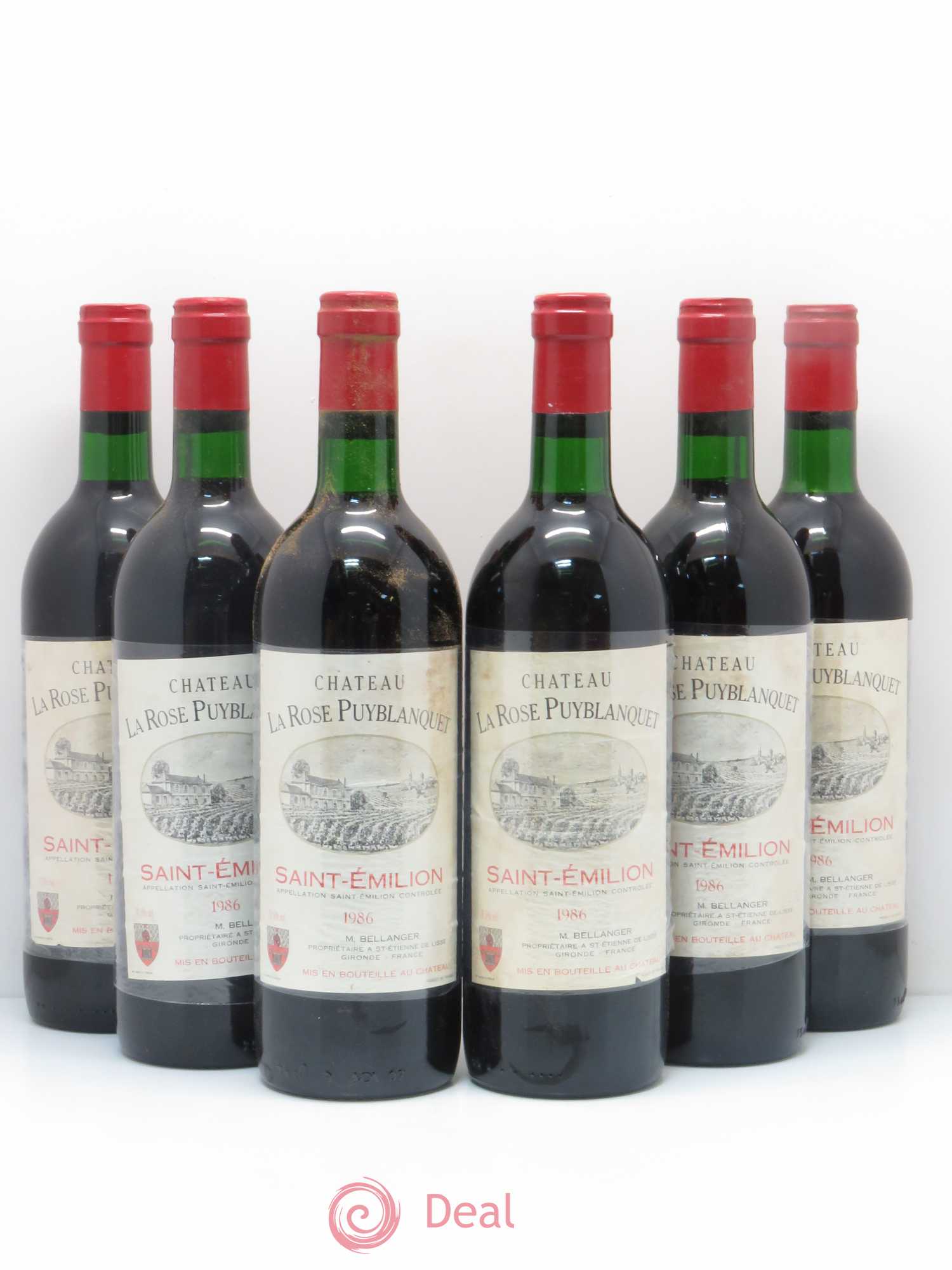 Saint-Émilion Château La Rose Puyblanquet (sans prix de réserve) 1986 - Posten von 6 Flaschen - 0
