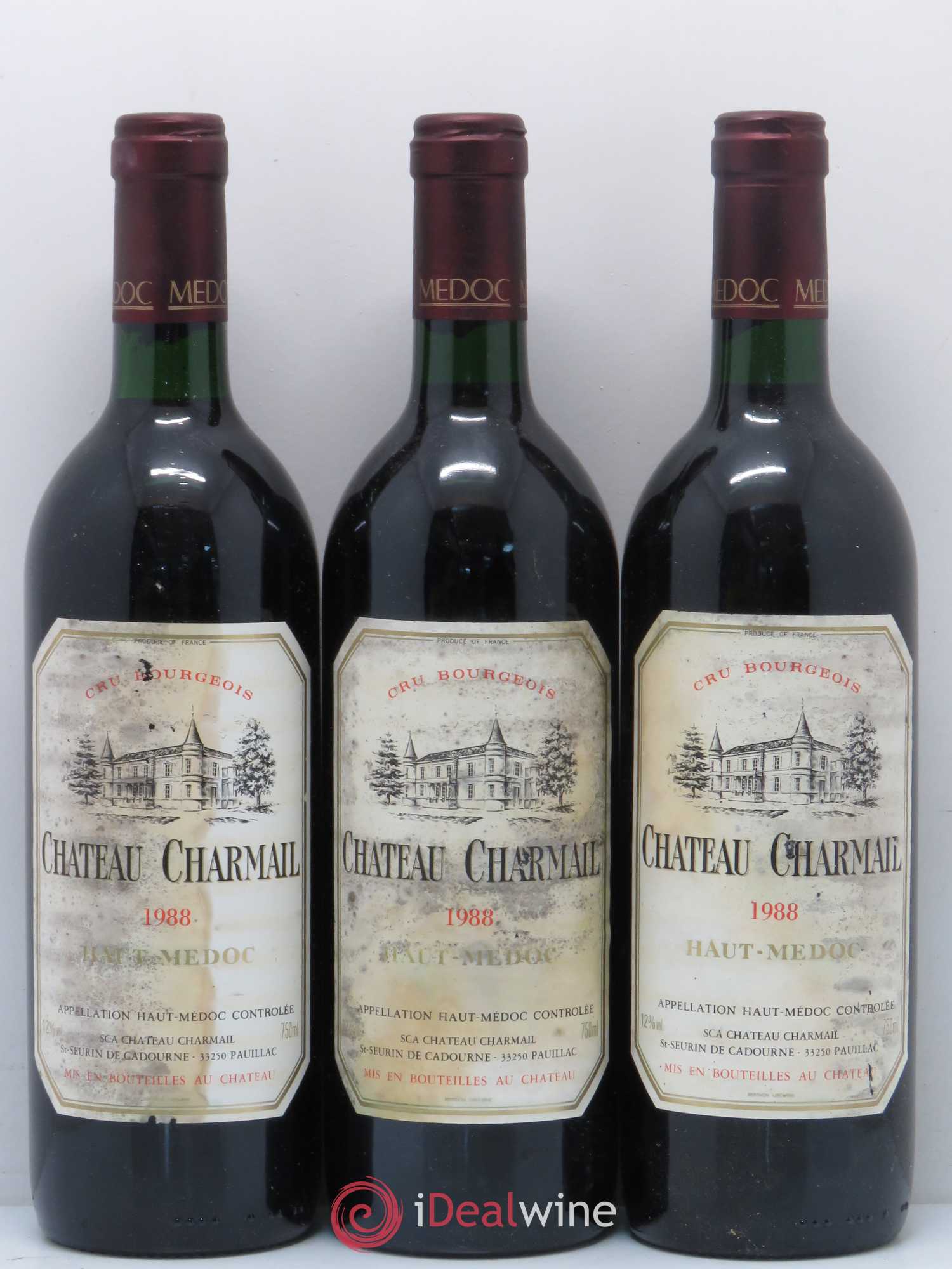 Château Charmail Cru Bourgeois  (sans prix de réserve) 1988 - Lot de 6 bouteilles - 2