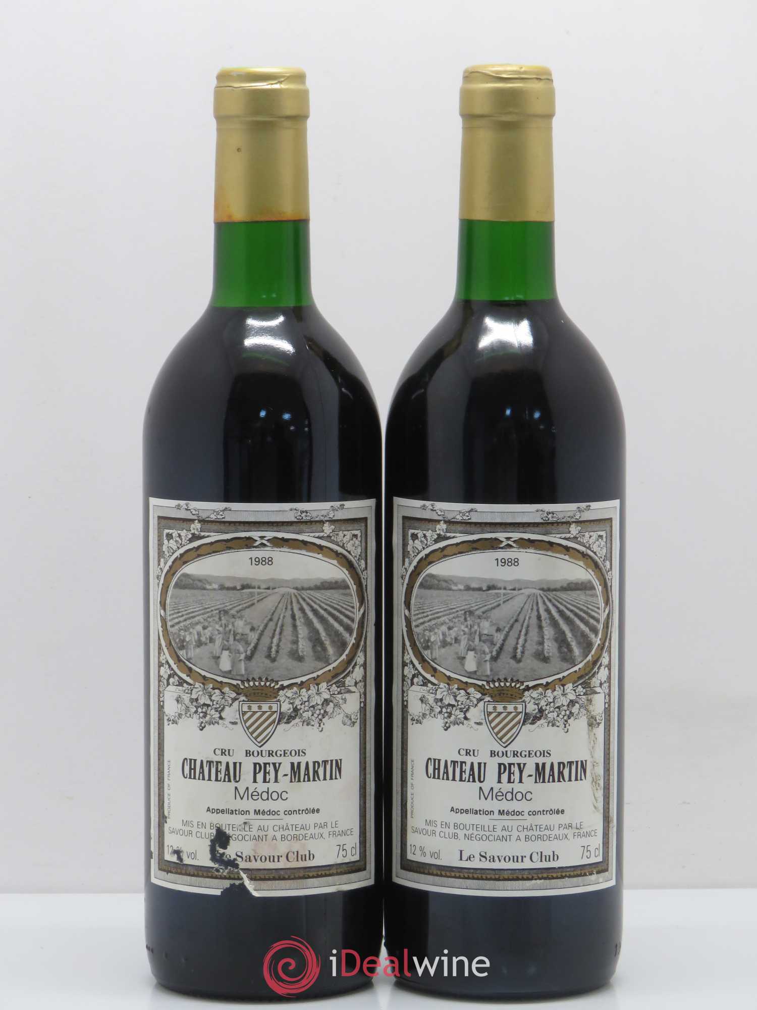 Médoc Château Pey Martin Cru Bourgeois (sans prix de réserve) 1988 - Posten von 2 Flaschen - 0