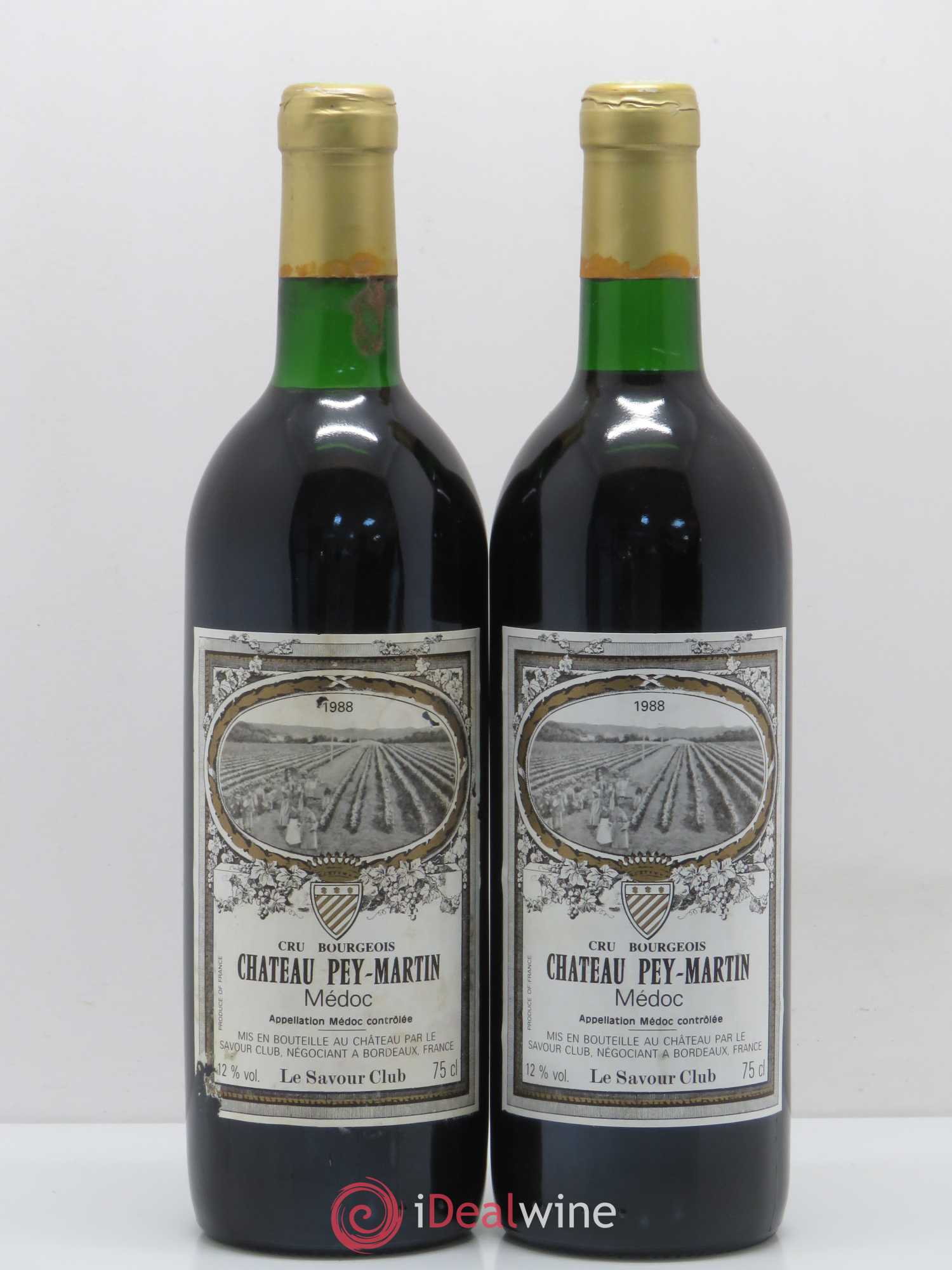 Médoc Château Pey Martin Cru Bourgeois (sans prix de réserve) 1988 - Posten von 2 Flaschen - 0