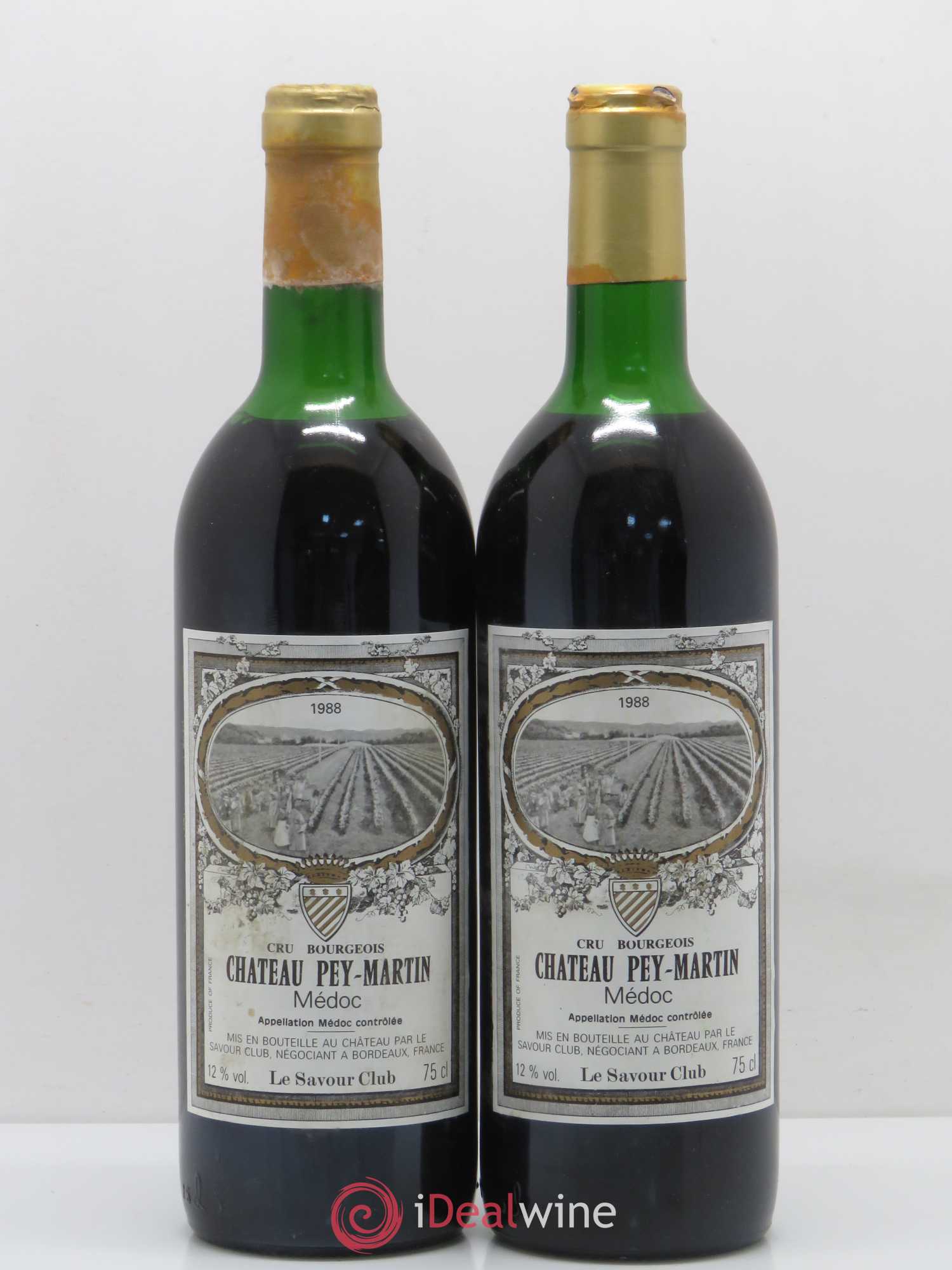 Médoc Château Pey Martin CruBourgeois (sans prix de réserve) 1988 - Posten von 2 Flaschen - 0