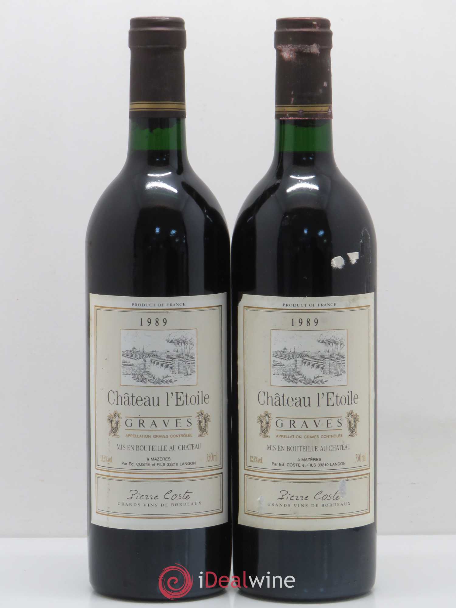 Graves Château L'Etoile (sans prix de réserve) 1989 - Posten von 2 Flaschen - 0