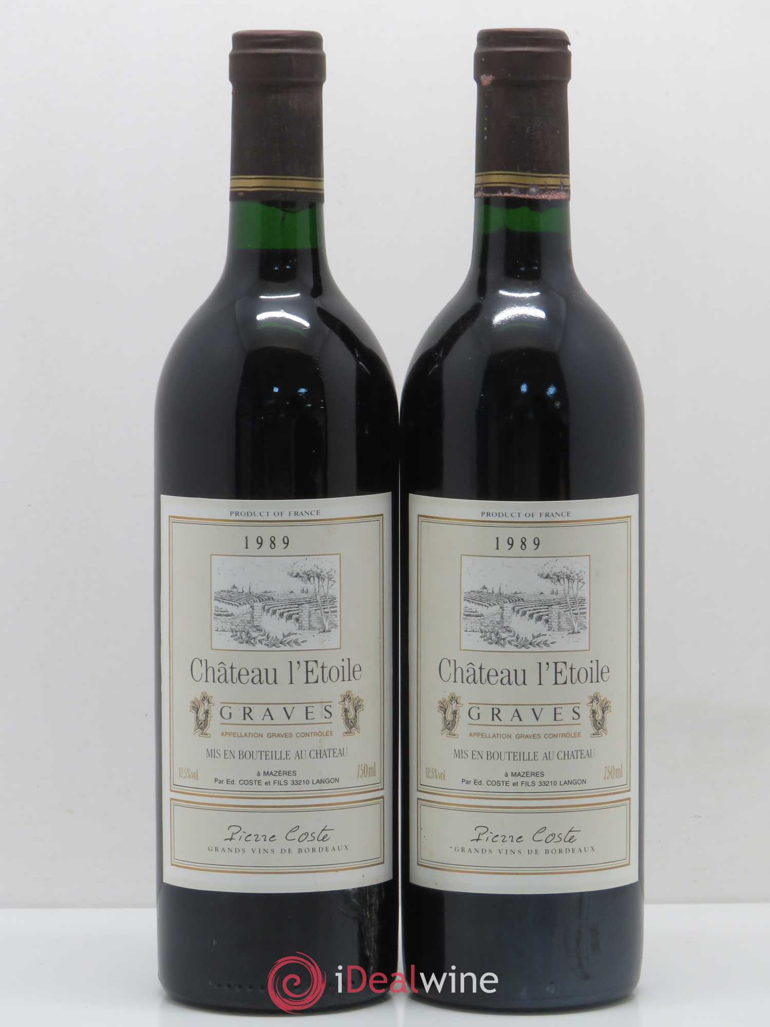Graves Château L'Etoile (sans prix de réserve) 1989 - Posten von 2 Flaschen - 0