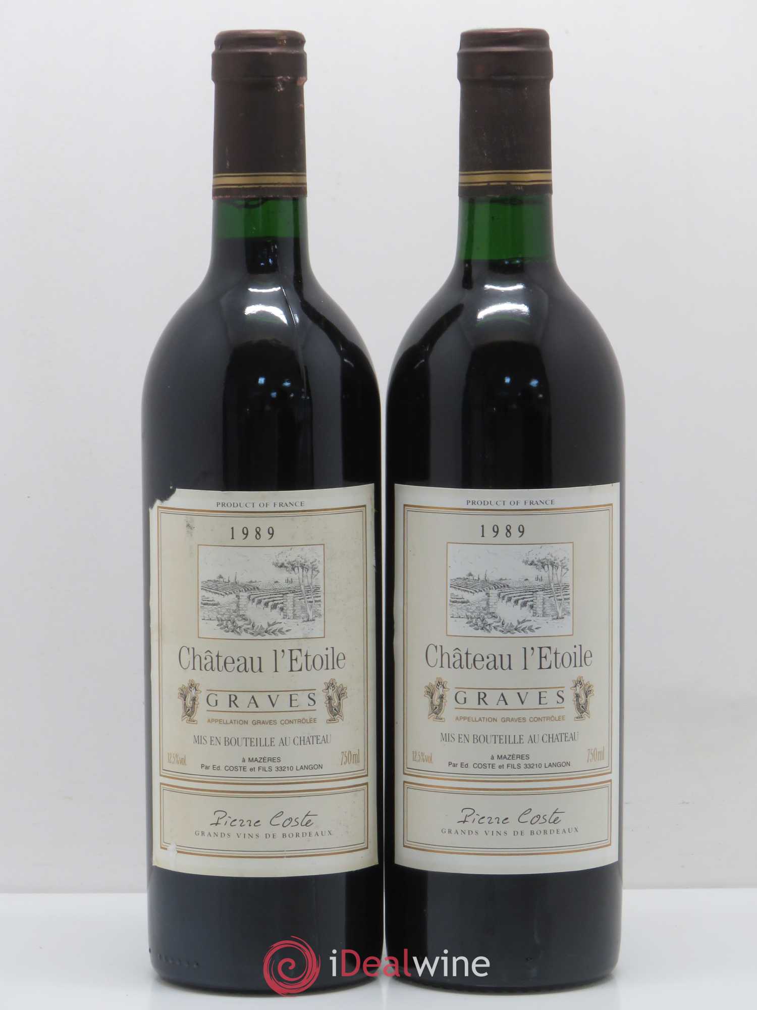 Graves Château L'Etoile (sans prix de réserve) 1989 - Posten von 2 Flaschen - 0