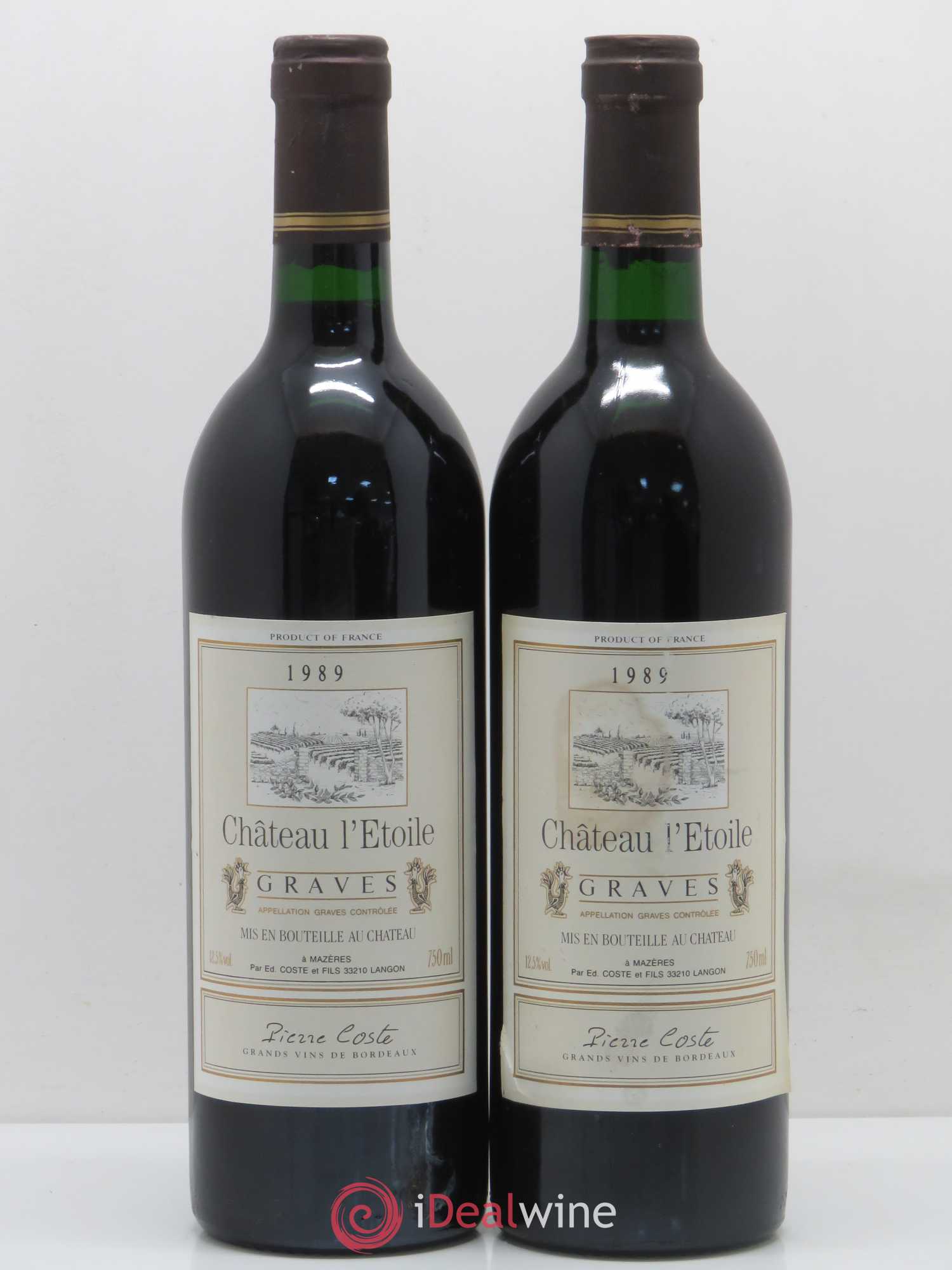 Graves Château L'Etoile (sans prix de réserve) 1989 - Posten von 2 Flaschen - 0