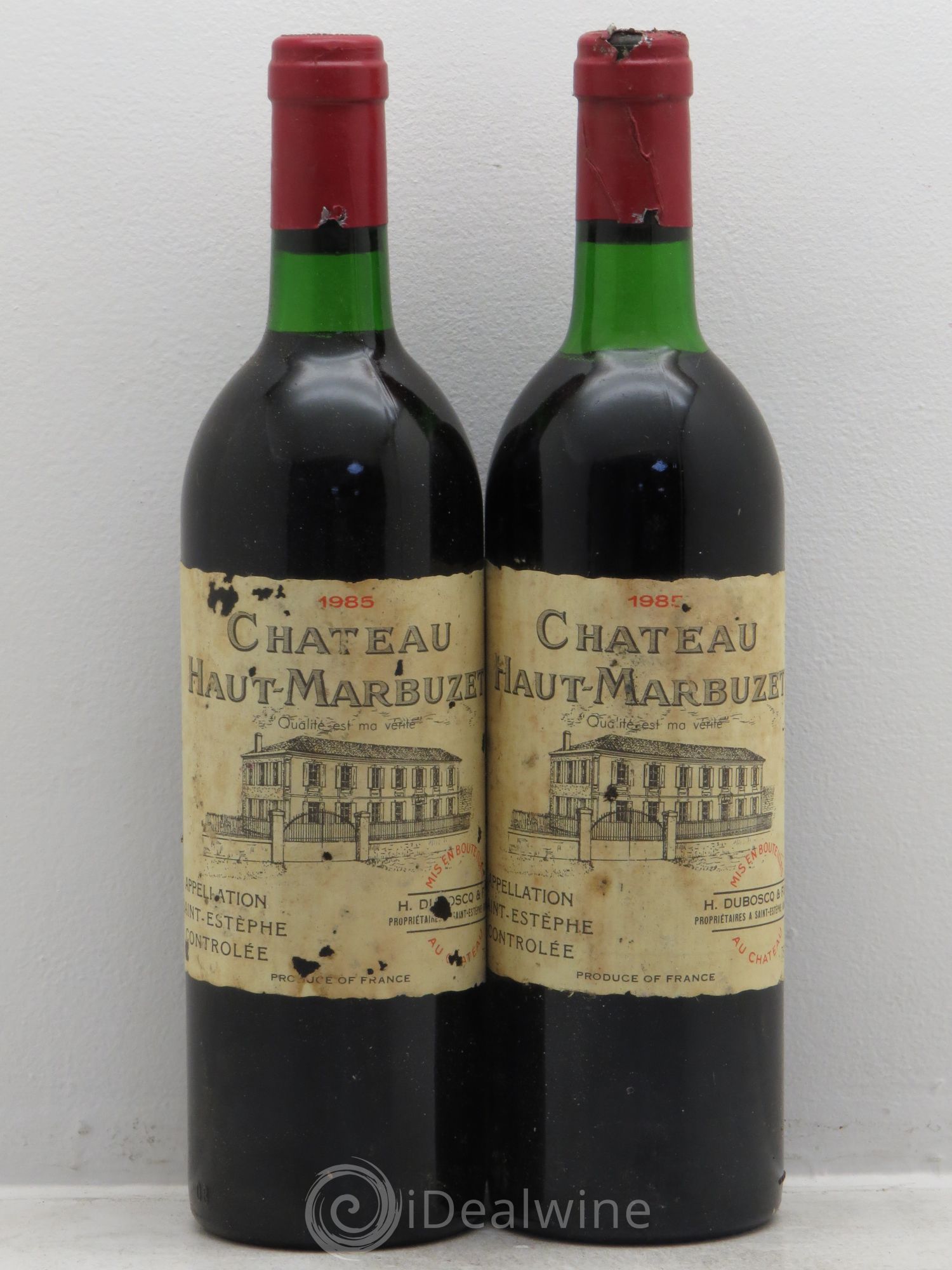Château Haut Marbuzet 1985 - Lot de 2 bouteilles - 0