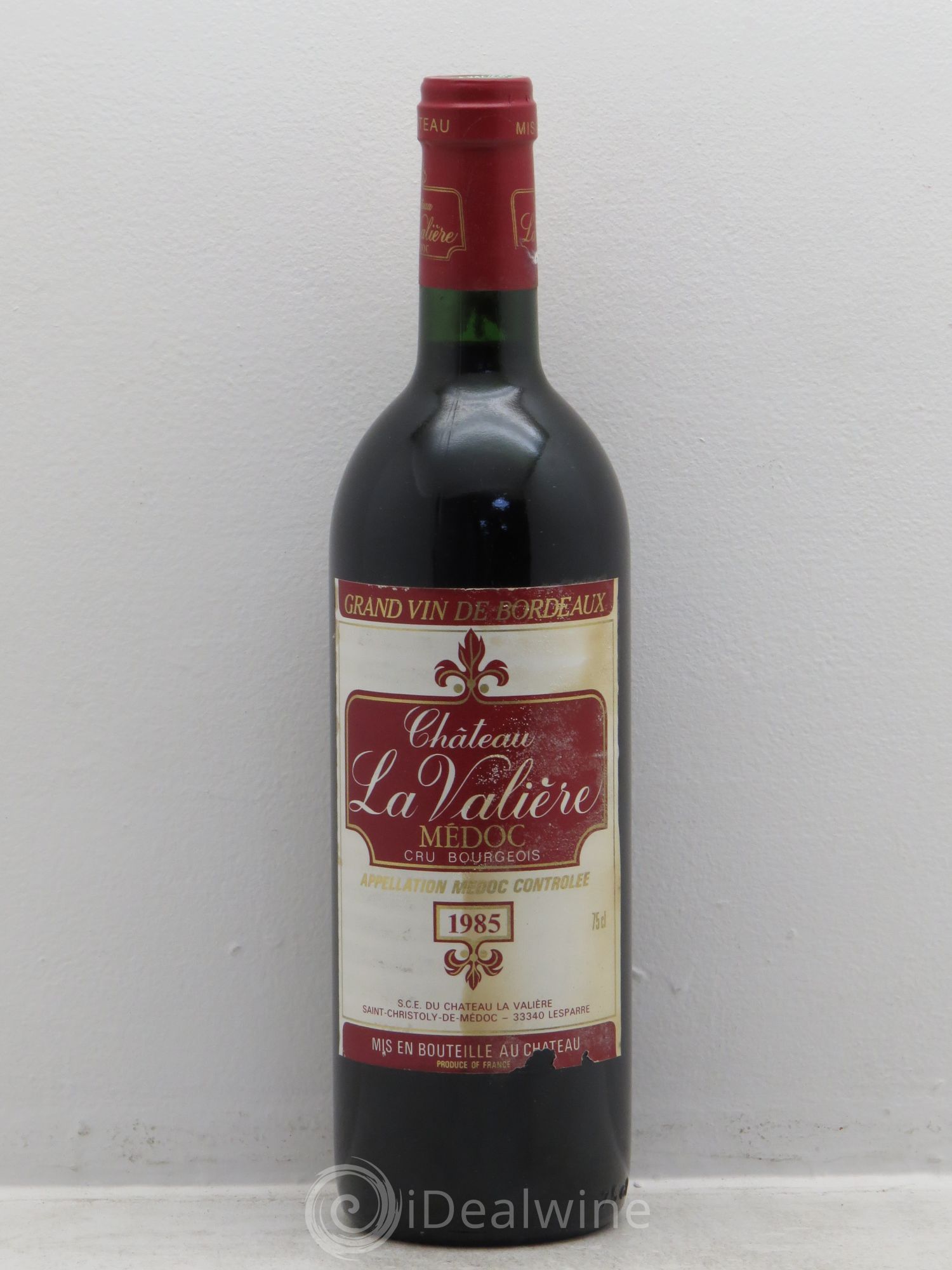 Château la Valière Cru Bourgeois (sans prix de réserve) 1985 - Lot de 6 bouteilles - 0