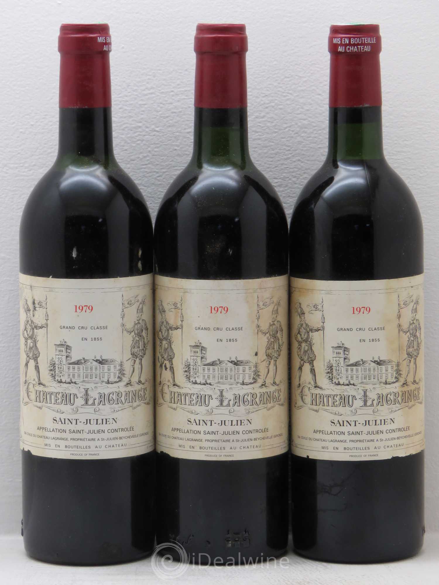 Château Lagrange 3ème Grand Cru Classé 1979 - Lot de 3 bouteilles - 0
