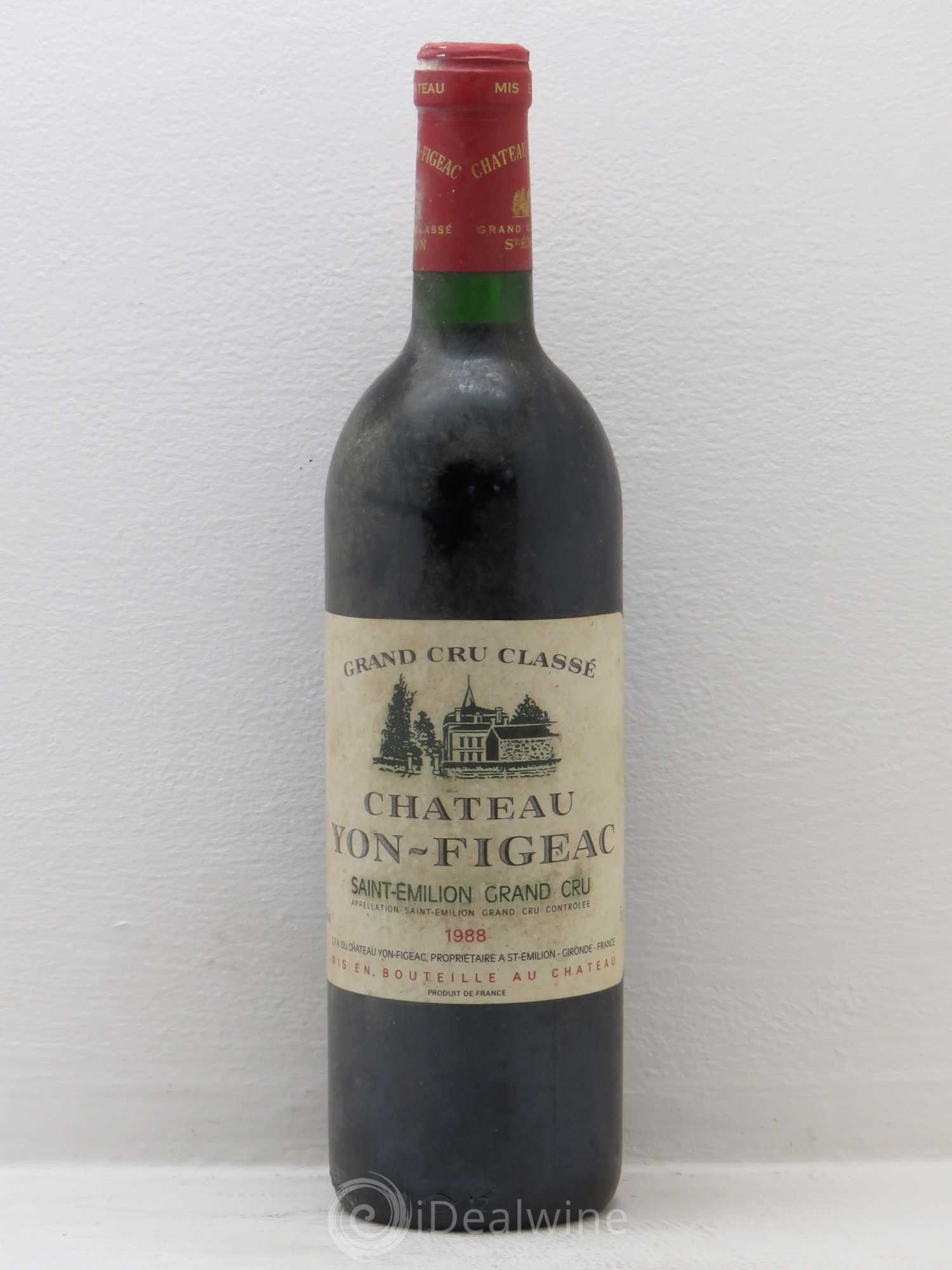 Château Yon Figeac Grand Cru Classé 1988 - Lot de 1 bouteille - 0