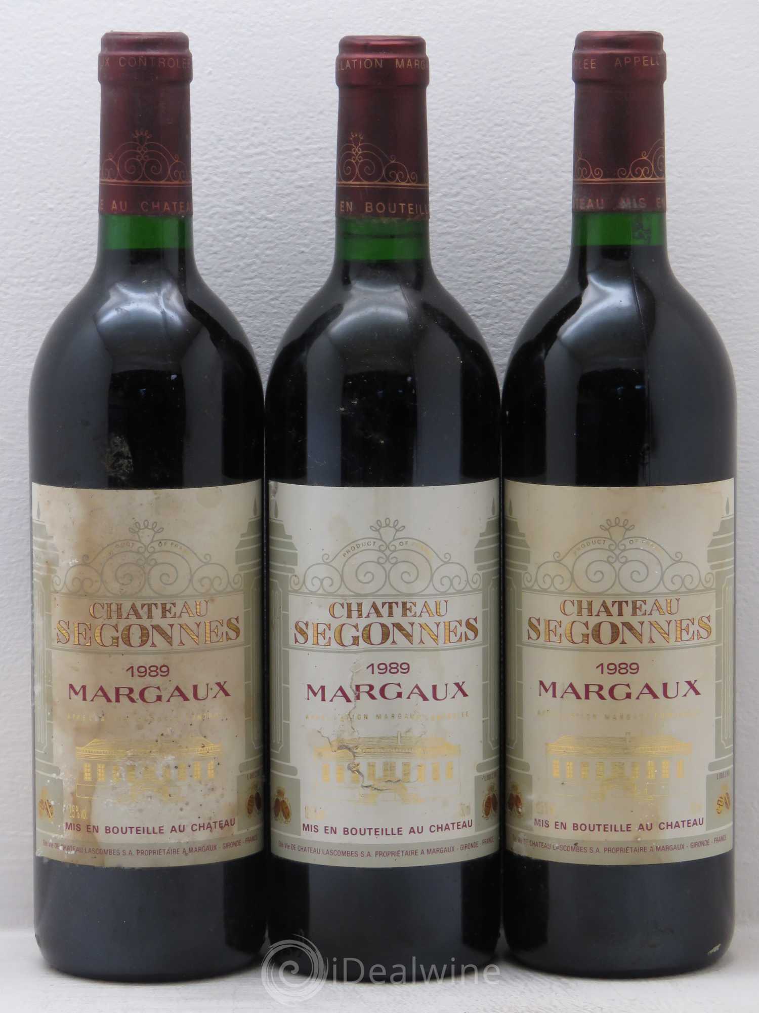 Château Segonnes 1989 - Lot de 3 bouteilles - 0