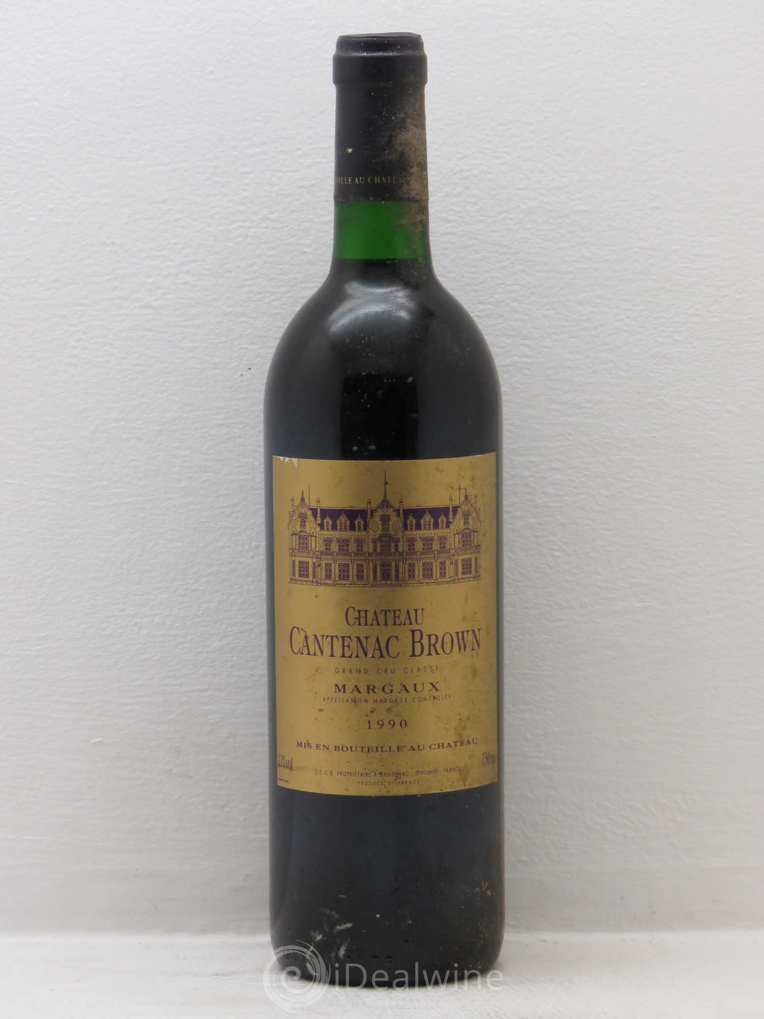 Château Cantenac Brown 3ème Grand Cru Classé 1990 - Lot de 1 bouteille - 0