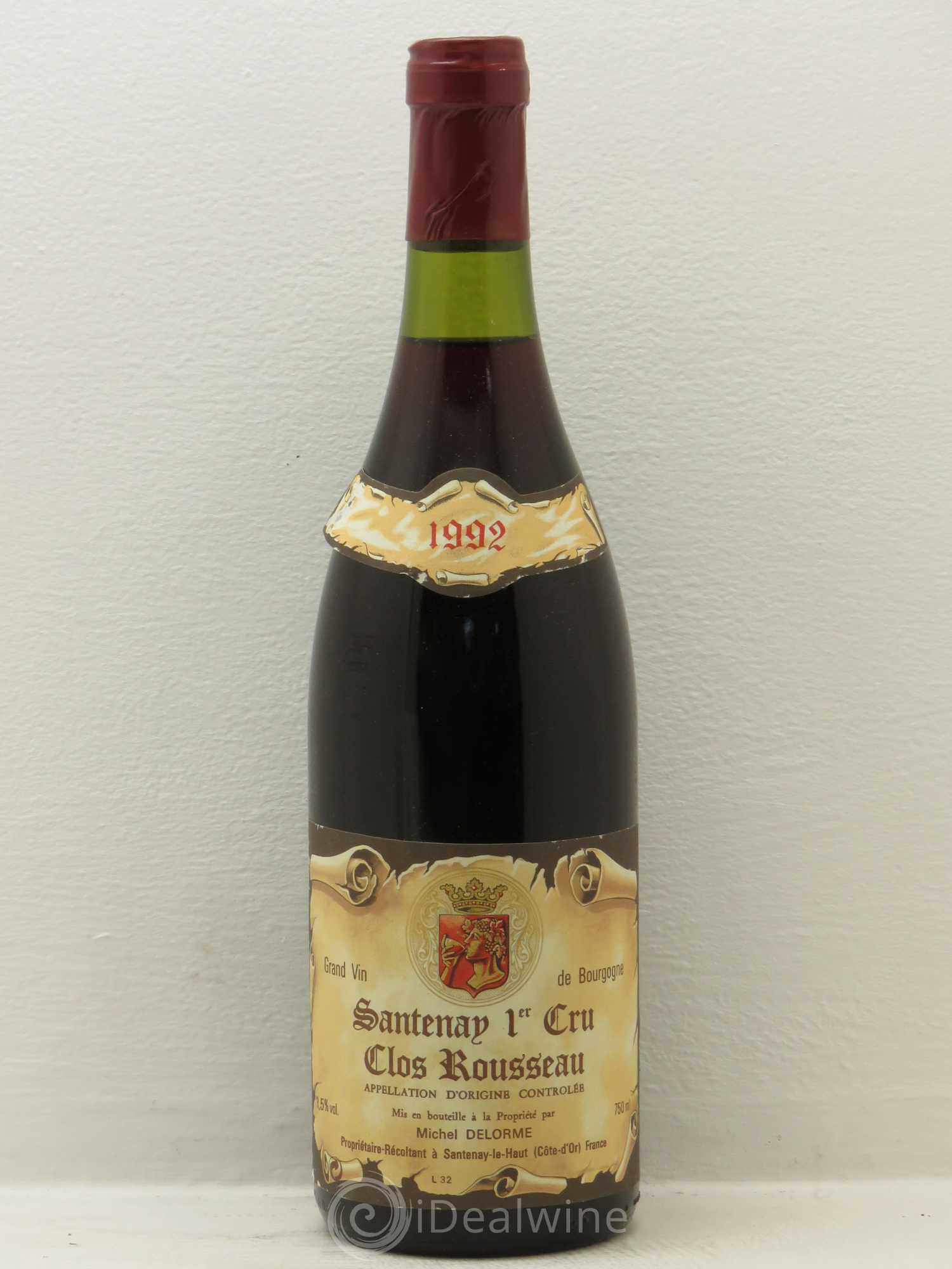 Santenay 1er Cru Michel Delorme 1992 - Lot de 6 bouteilles - 0