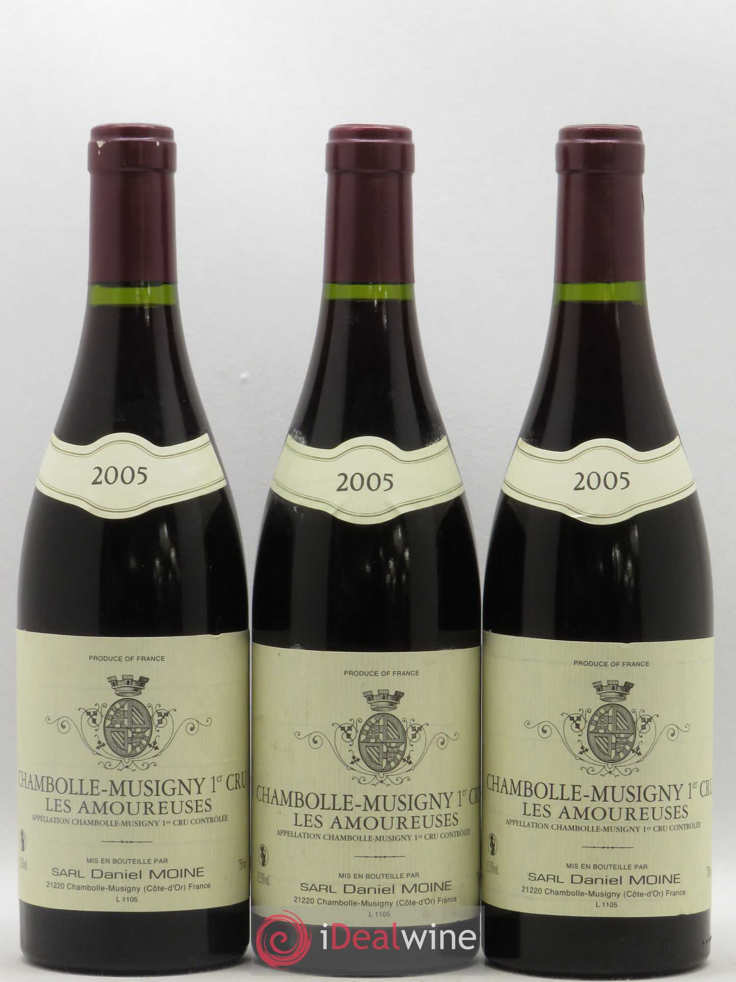 Chambolle-Musigny 1er Cru Les Amoureuses Moine-Hudelot (Domaine) 2005 - Lot de 3 bouteilles - 0
