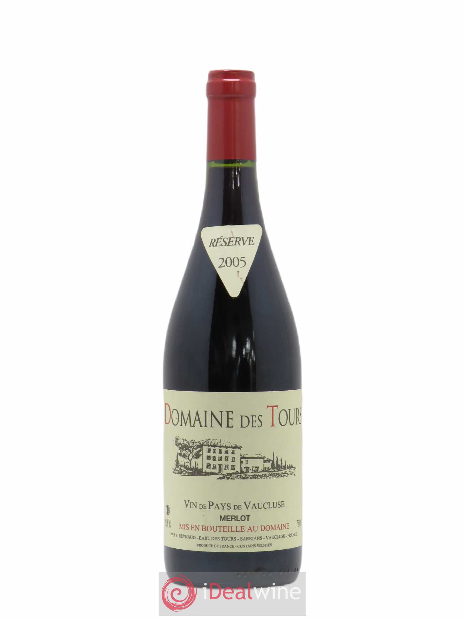 Vaucluse Domaine des Tours Merlot Emmanuel Reynaud 2005 - Lot de 1 bouteille - 0