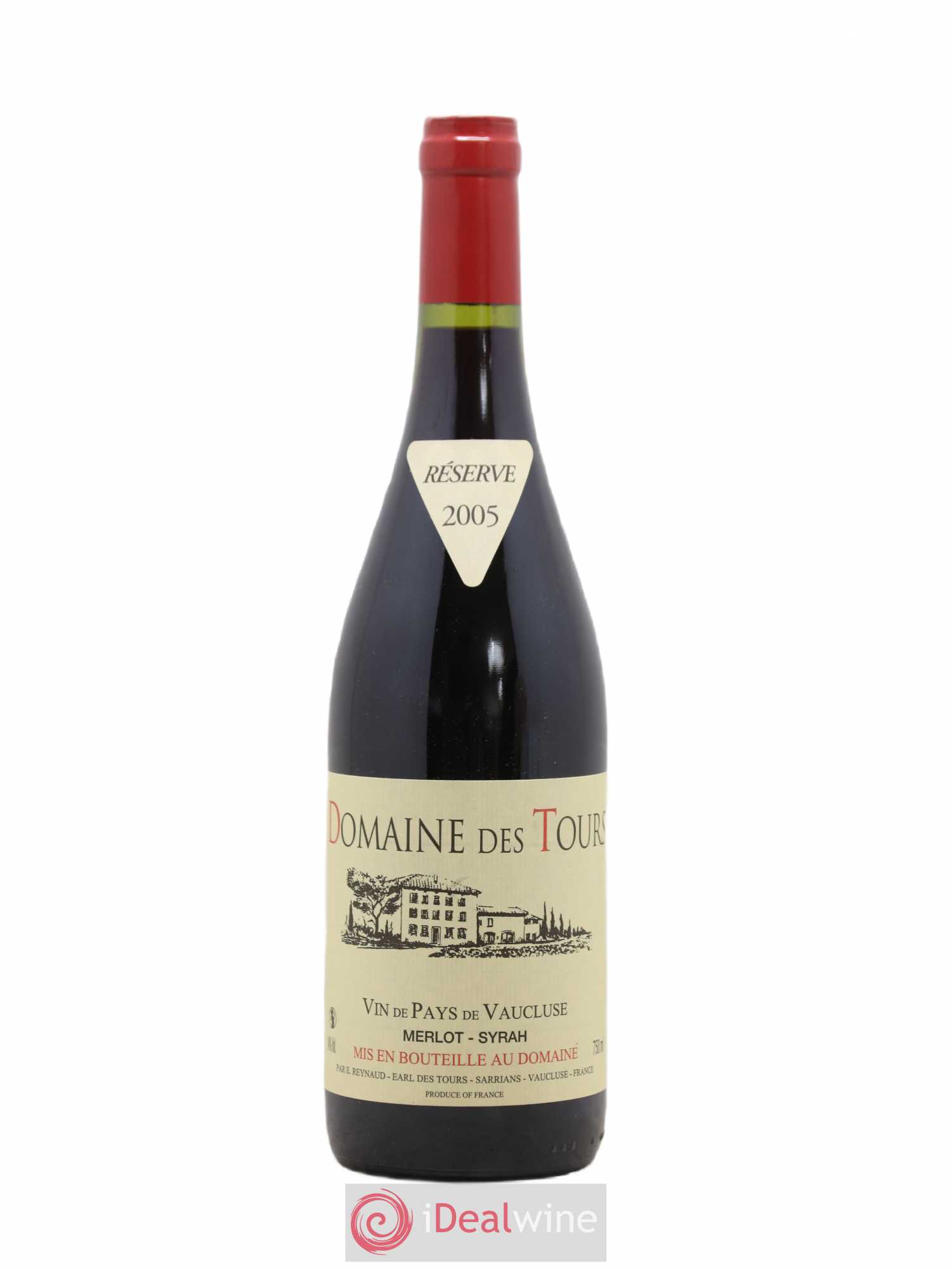Vaucluse Domaine des Tours Merlot-Syrah Emmanuel Reynaud 2005 - Lot de 1 bouteille - 0