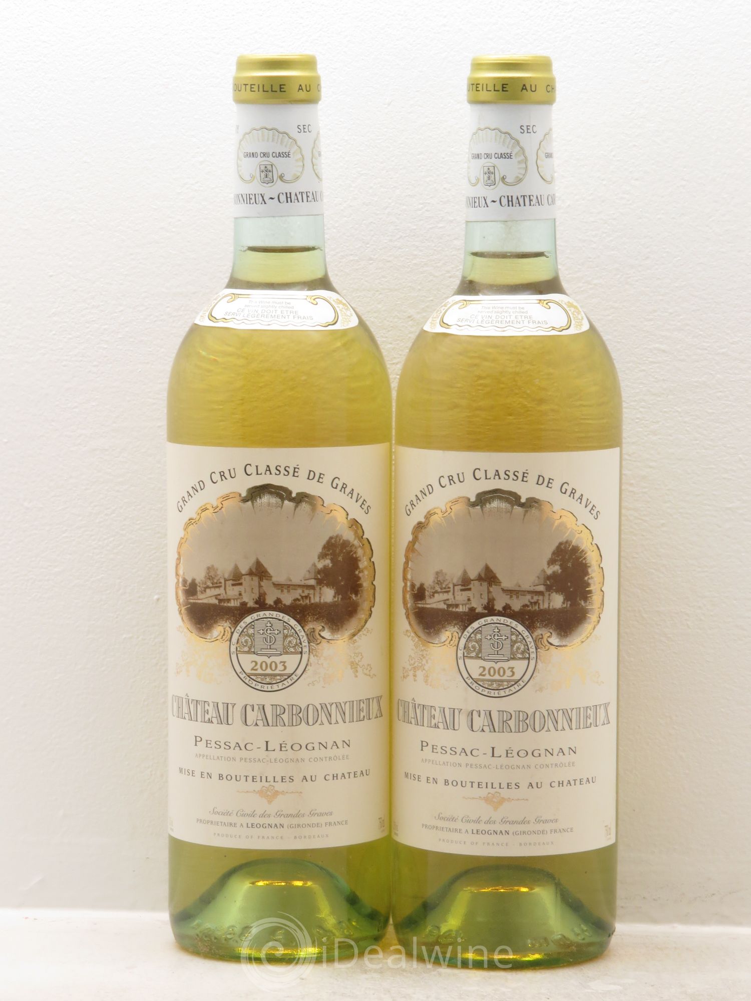 Château Carbonnieux Cru Classé de Graves 2003 - Lot de 2 bouteilles - 0