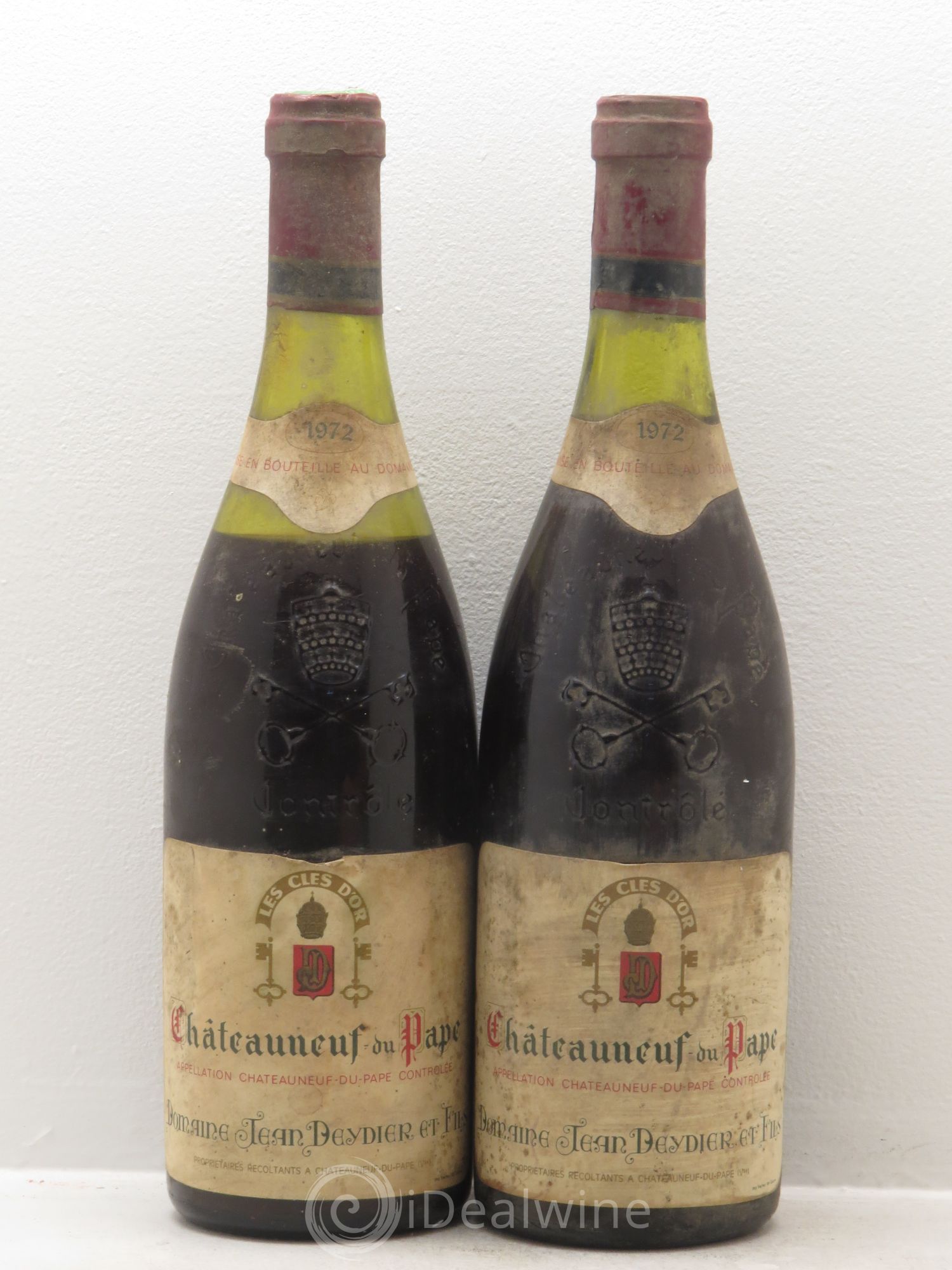 Châteauneuf-du-Pape Les Clés d'Or .Jean Daydier et fils 1972 - Posten von 2 Flaschen - 0