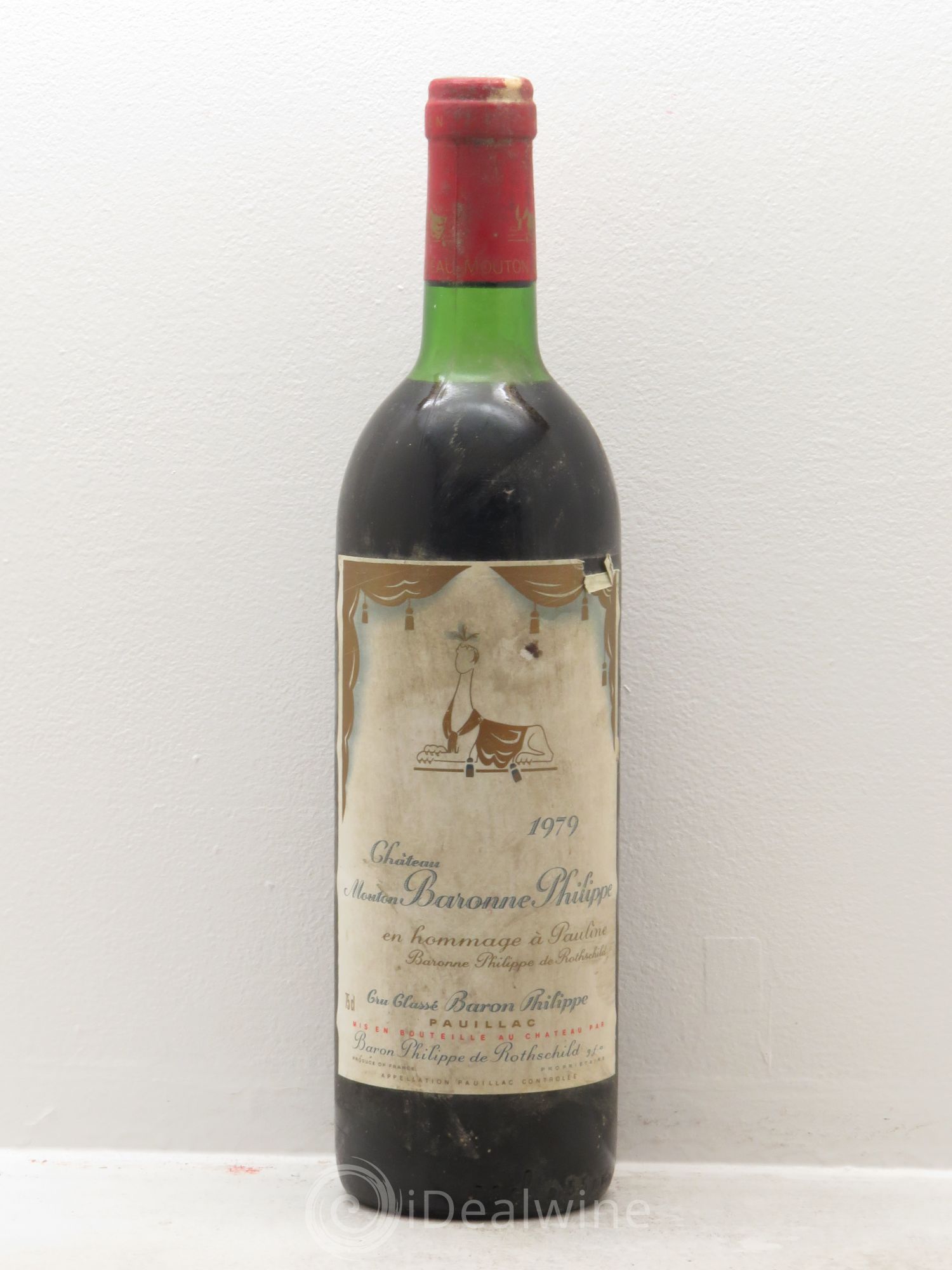 Château d' Armailhac - Mouton Baron(ne) Philippe 5ème Grand Cru Classé 1979 - Lot de 1 bouteille - 0