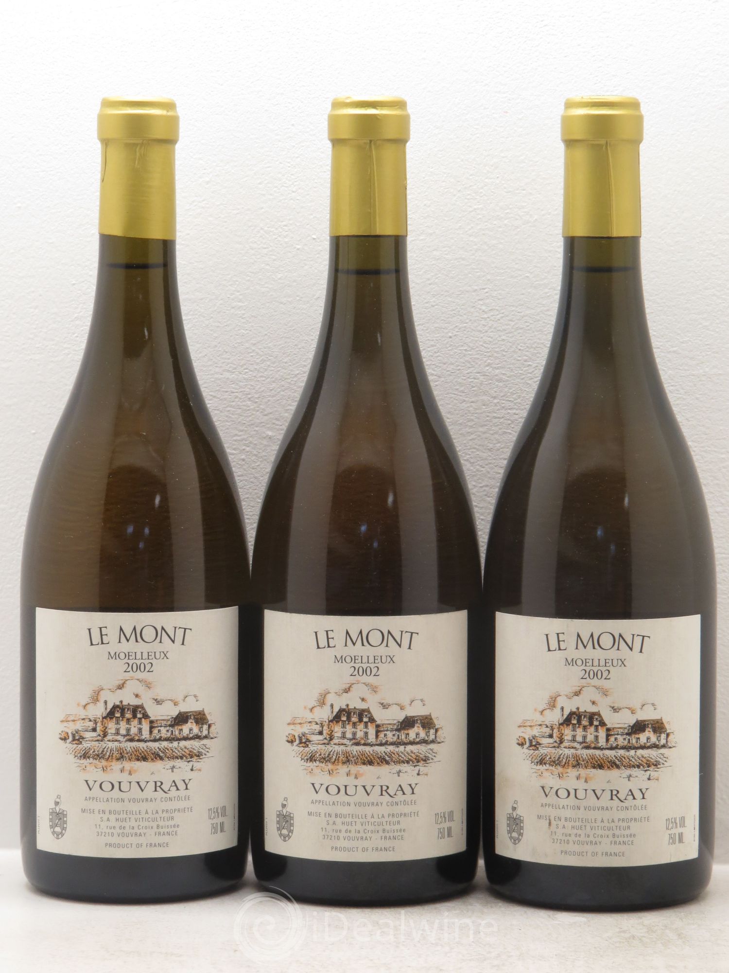 Vouvray Le Mont Moelleux Domaine Huet 2002 - Lotto di 3 bottiglie - 0