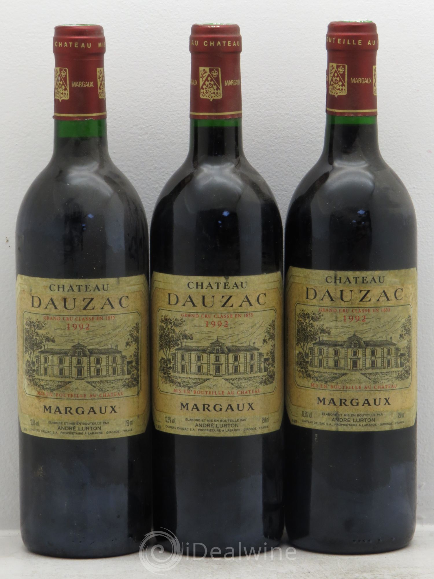 Château Dauzac 5ème Grand Cru Classé 1992 - Lot de 3 bouteilles - 0