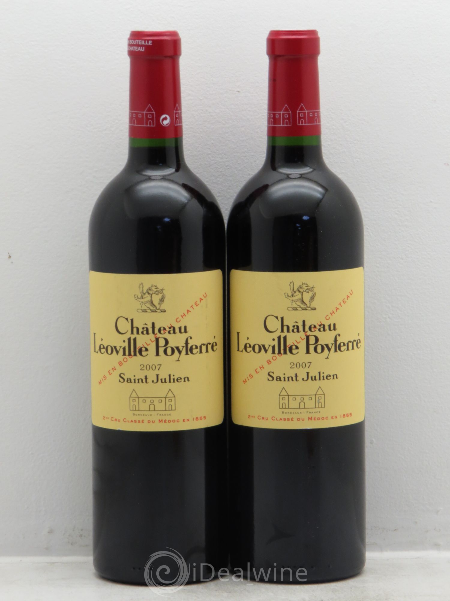 Château Léoville Poyferré 2ème Grand Cru Classé 2007 - Lot de 2 bouteilles - 0