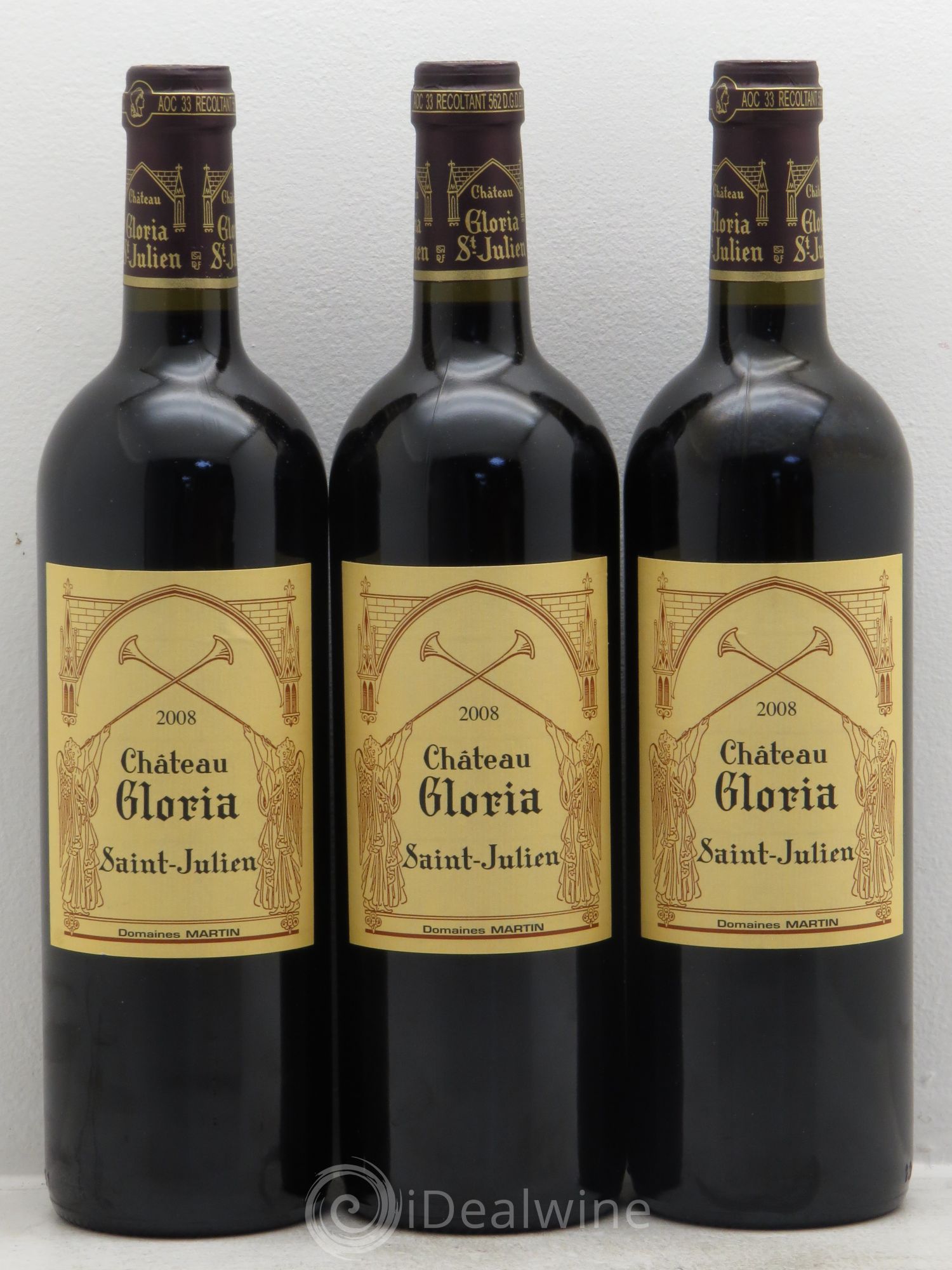 Château Gloria 2008 - Lot de 3 bouteilles - 0