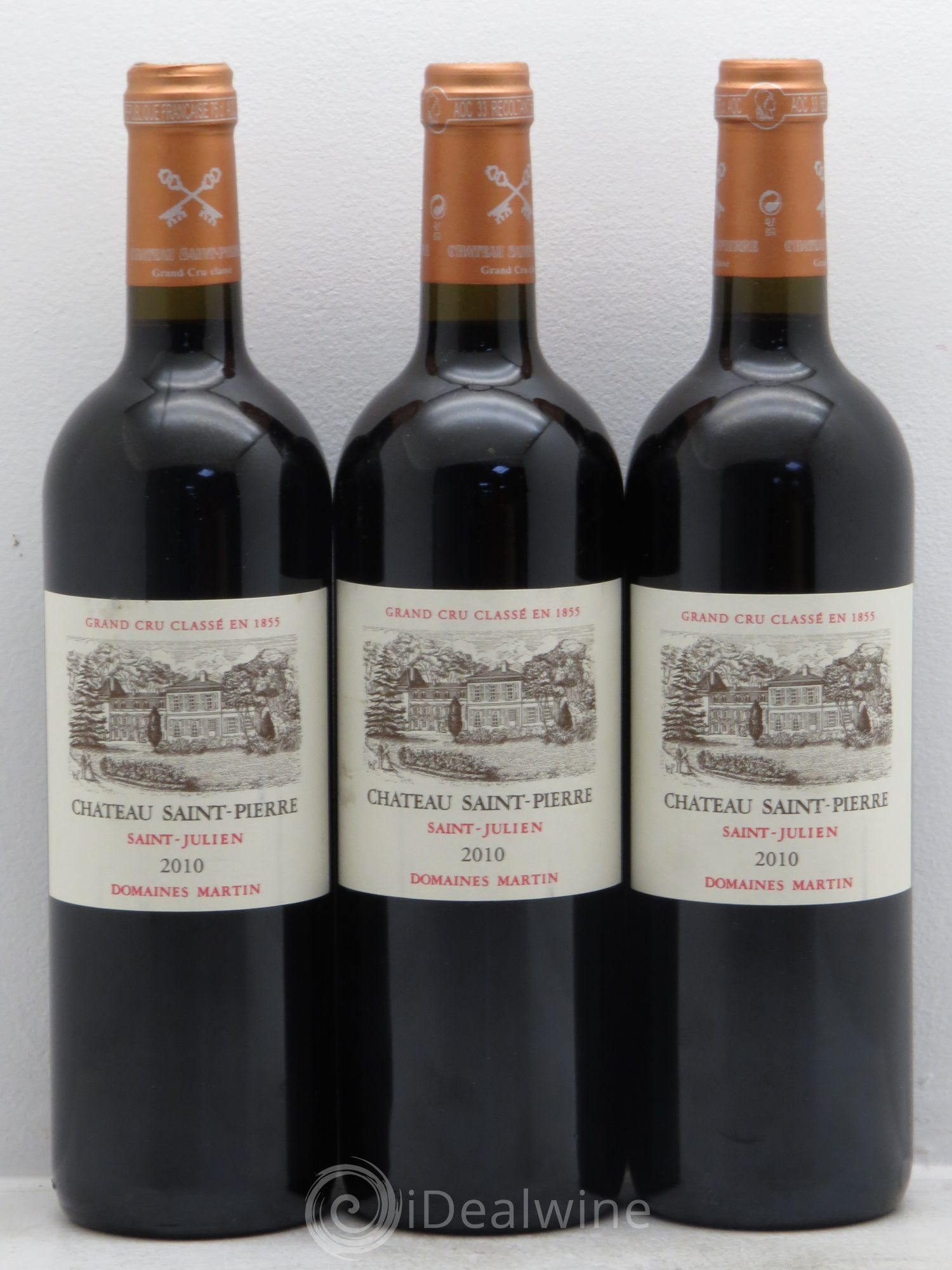 Château Saint-Pierre 4ème Grand Cru Classé 2010 - Lot de 3 bouteilles - 0