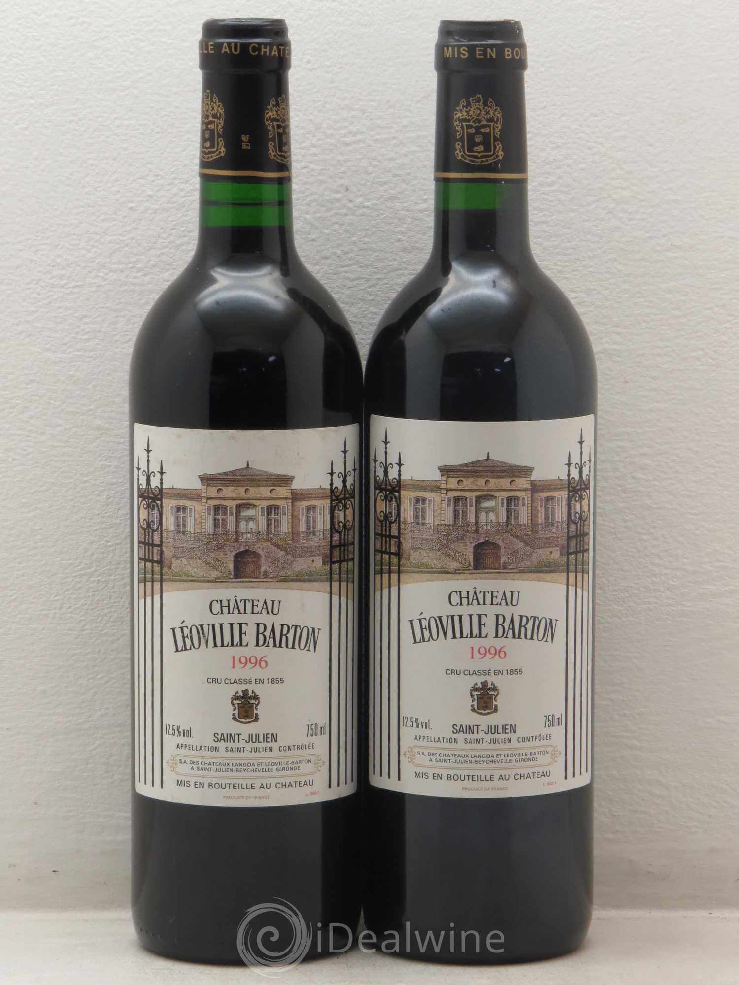 Château Léoville Barton 2ème Grand Cru Classé 1996 - Lot de 2 bouteilles - 0