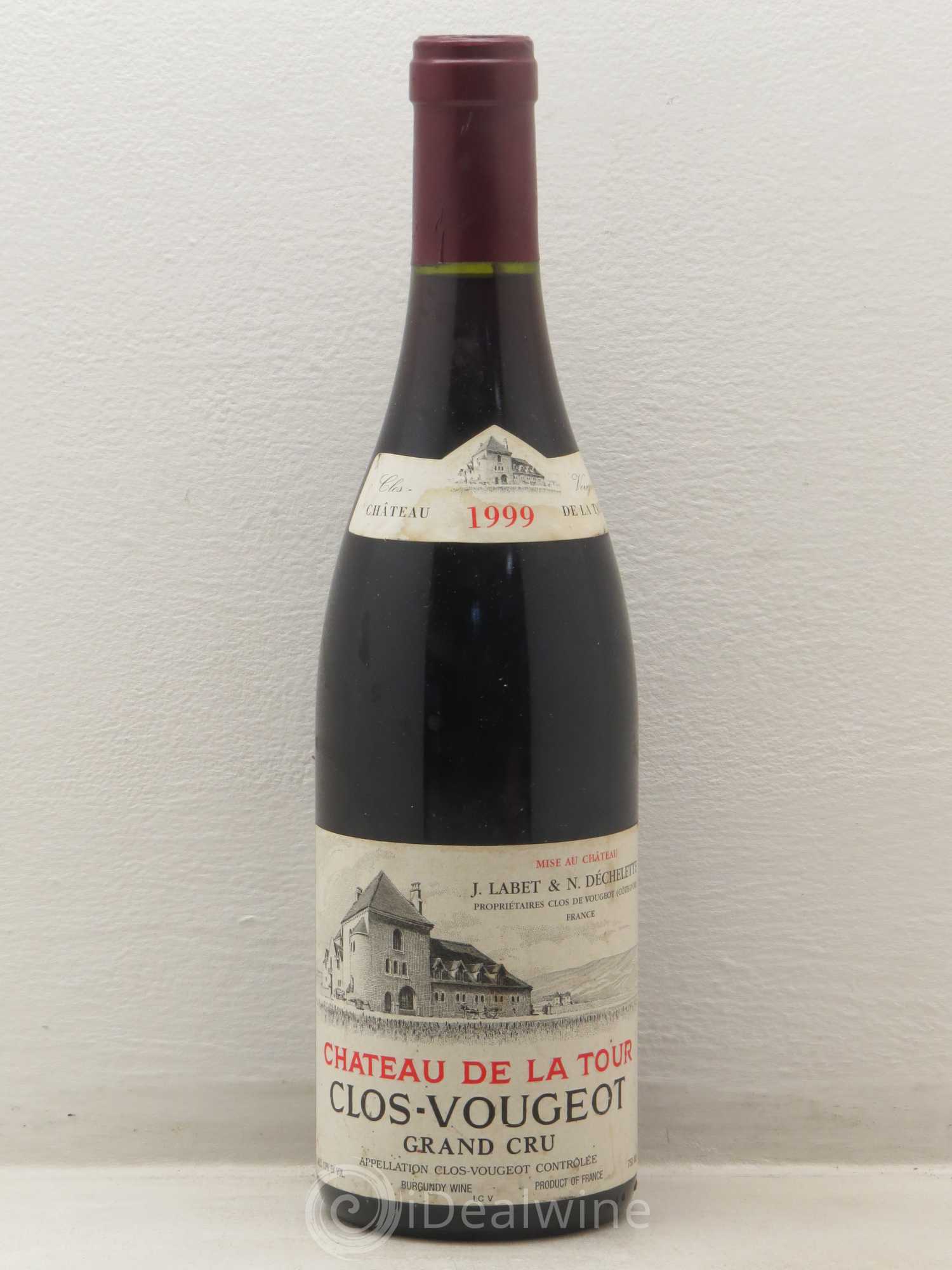 Clos de Vougeot Grand Cru Château de La Tour 1999 - Lot de 1 bouteille - 0