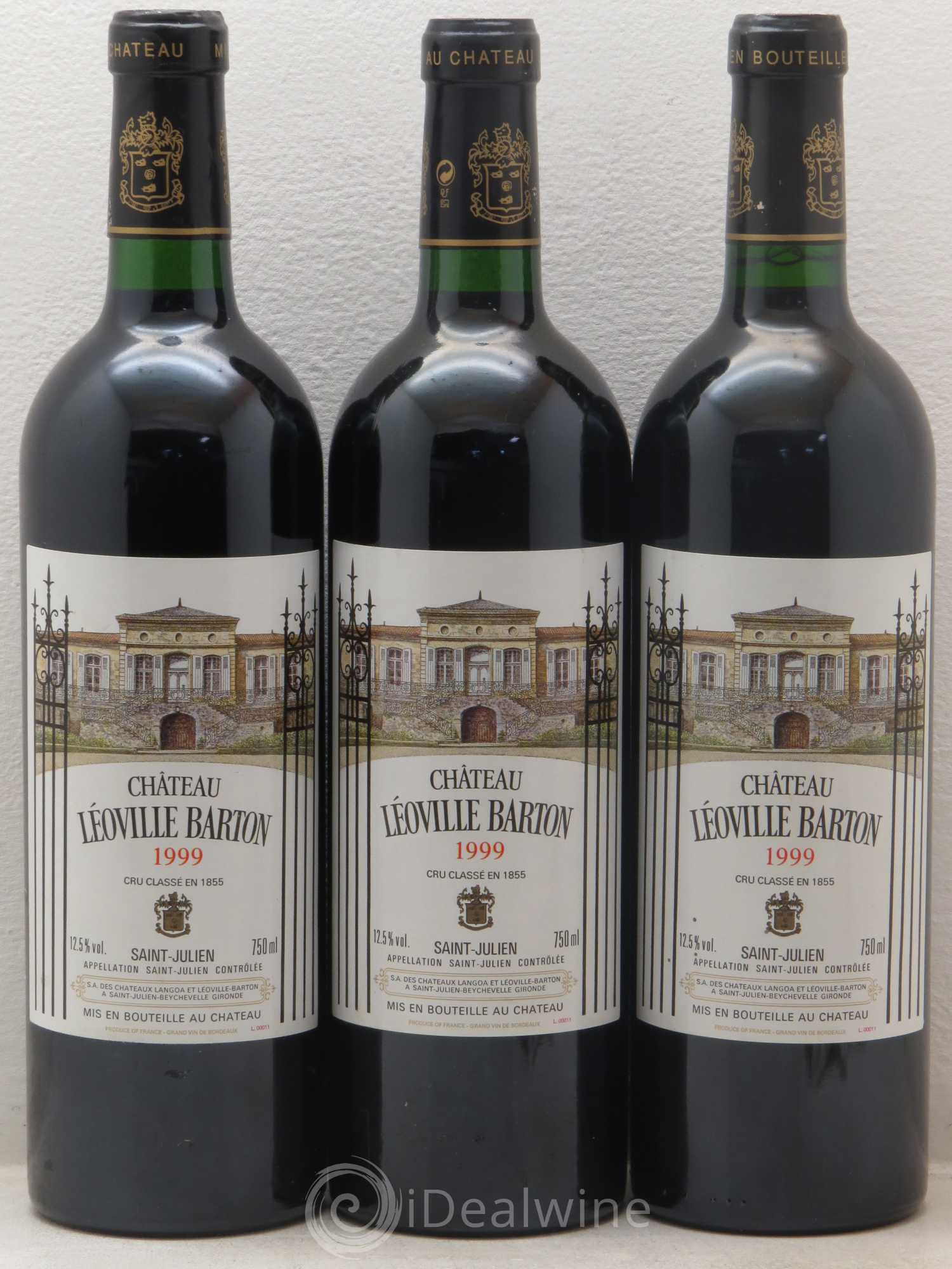 Château Léoville Barton 2ème Grand Cru Classé 1999 - Lot de 3 bouteilles - 0