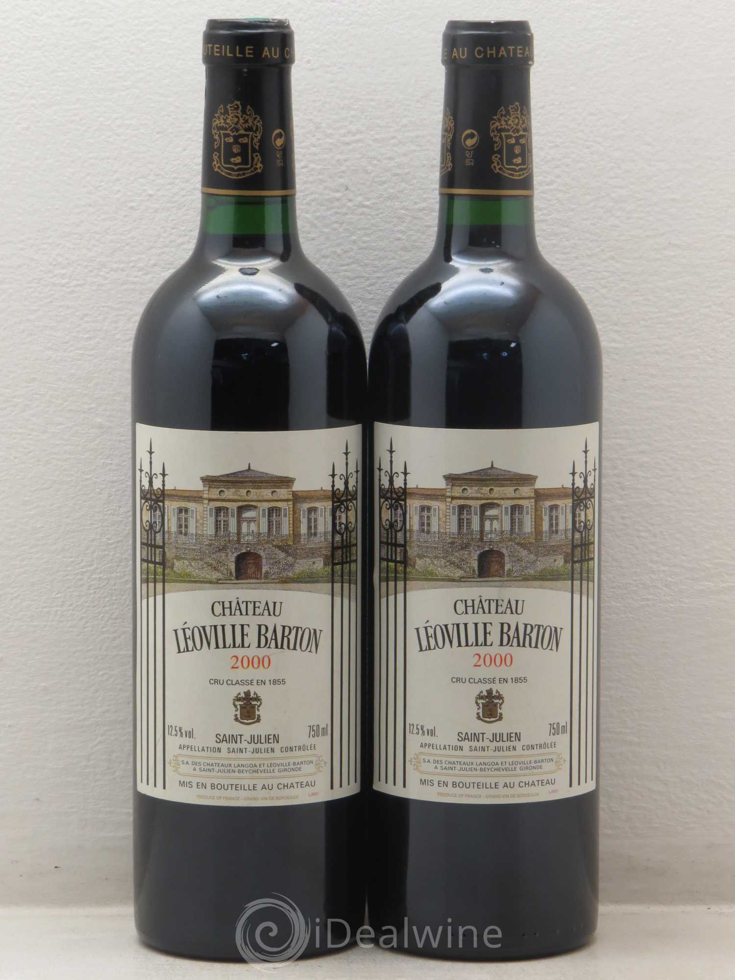 Château Léoville Barton 2ème Grand Cru Classé 2000 - Lot de 2 bouteilles - 0