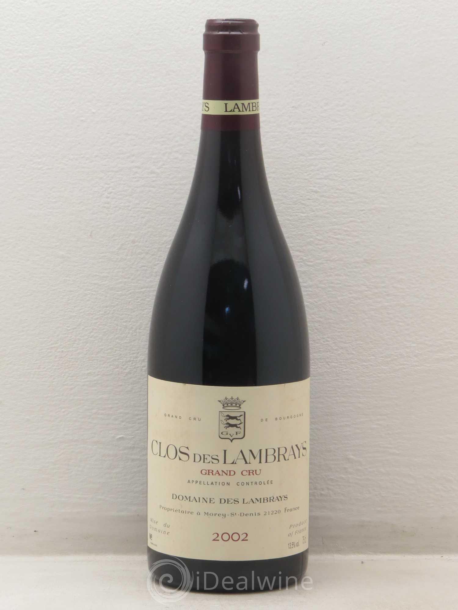 Clos des Lambrays Grand Cru Domaine des Lambrays 2002 - Lot de 1 bouteille - 0