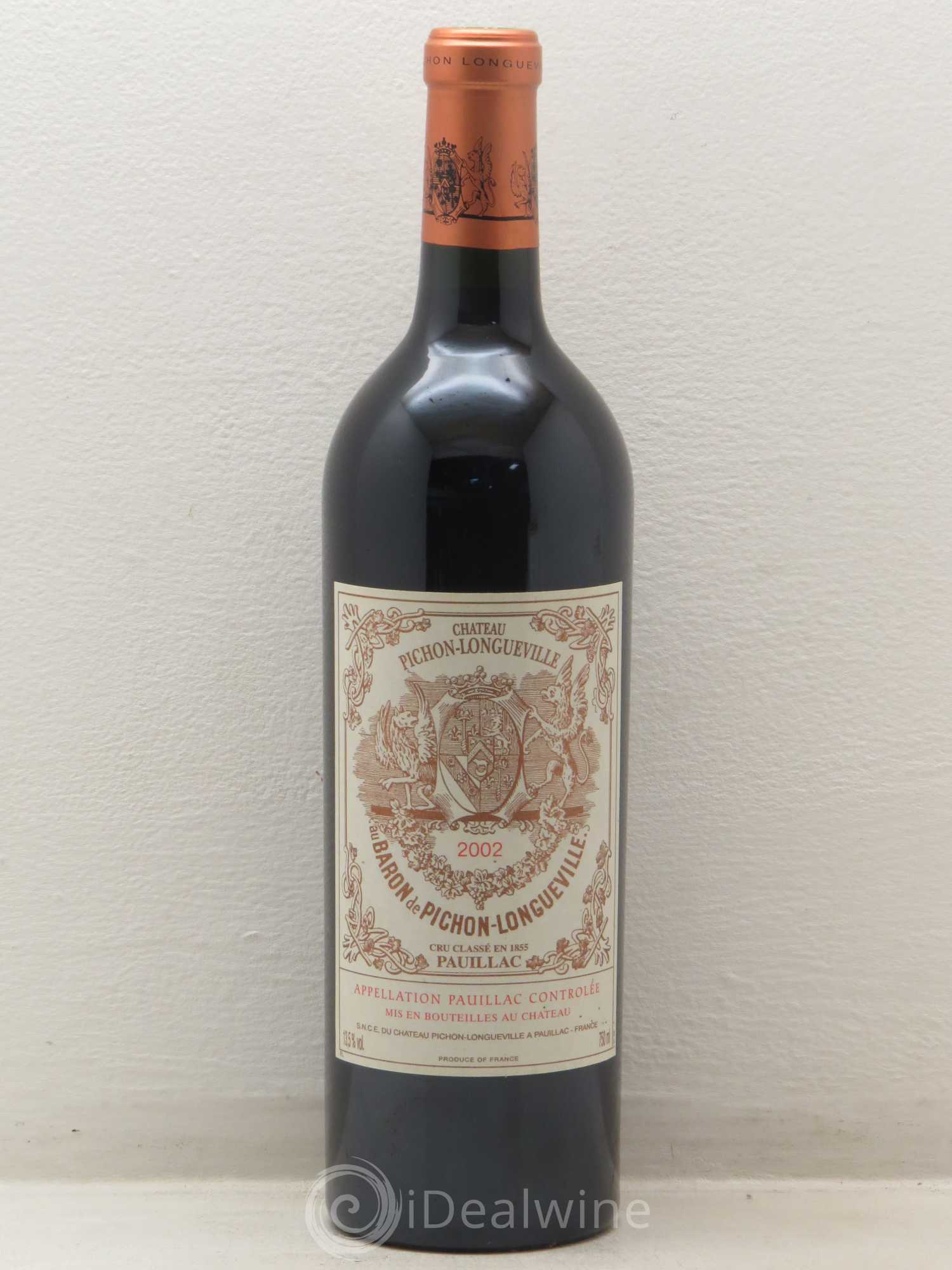 Pichon Longueville Baron 2ème Grand Cru Classé 2002 - Lot de 1 bouteille - 0