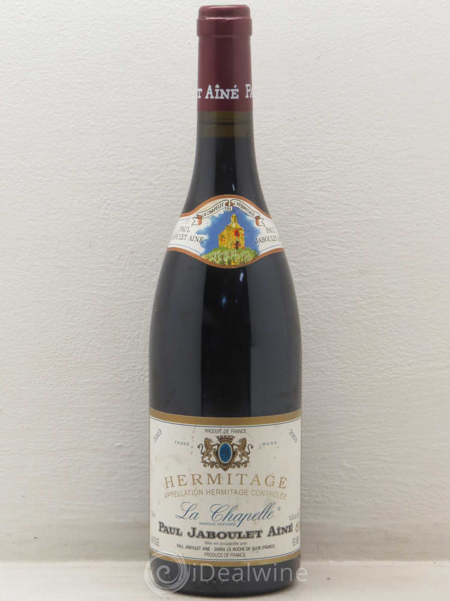 Hermitage La Chapelle Paul Jaboulet Ainé 2003 - Lot de 1 bouteille - 0