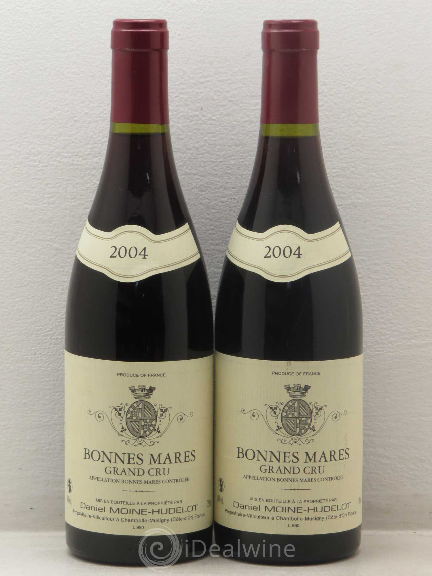 Bonnes-Mares Grand Cru Moine-Hudelot (Domaine) 2004 - Lot de 2 bouteilles - 0