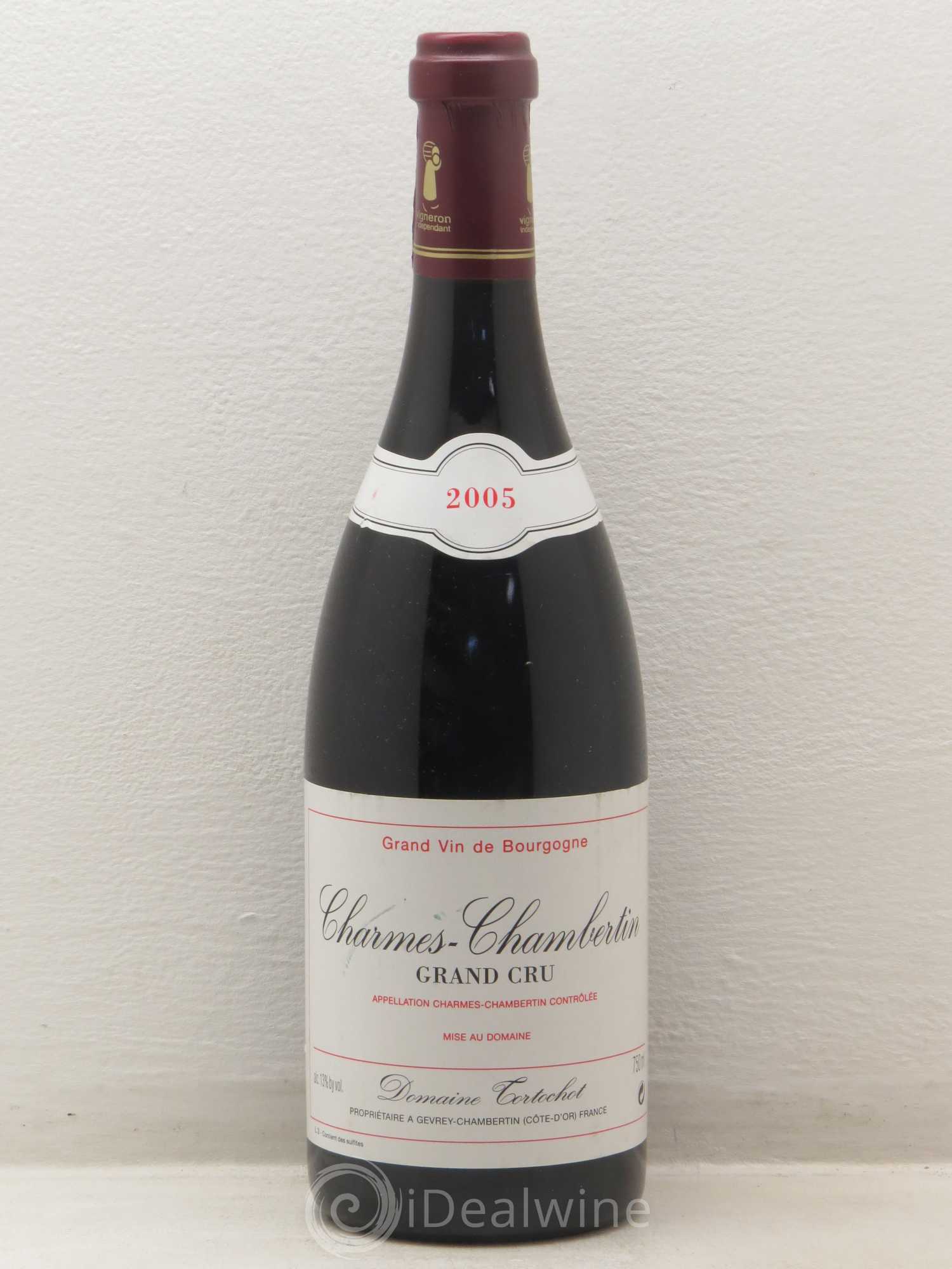 Charmes-Chambertin Grand Cru Tortochot (Domaine) 2005 - Lot de 1 bouteille - 0