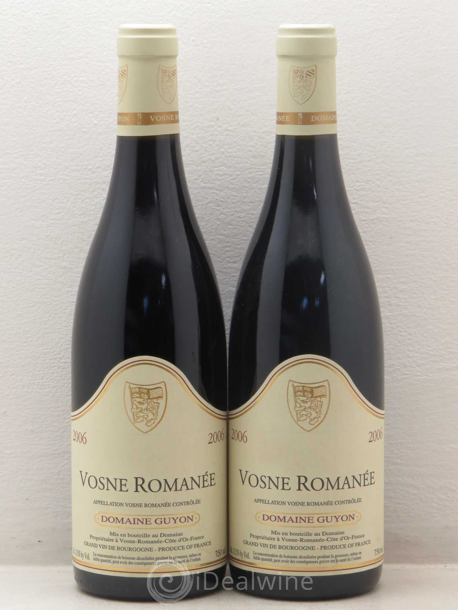 Vosne-Romanée Guyon 2006 - Lot de 2 bouteilles - 0