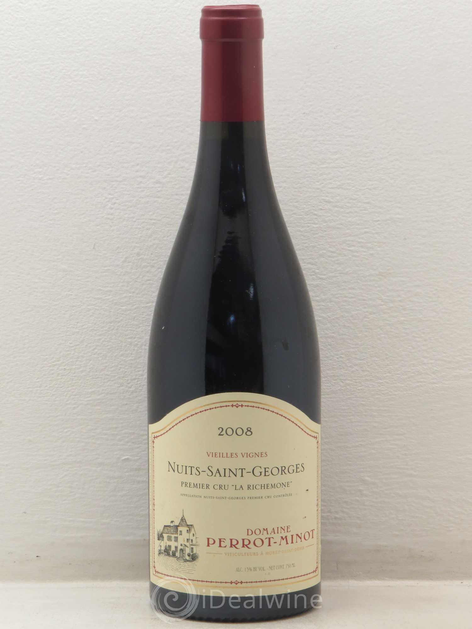 Nuits-Saint-Georges 1er Cru La Richemone Vieilles Vignes Perrot-Minot (sans prix de réserve) 2008 - Lot de 1 bouteille - 0