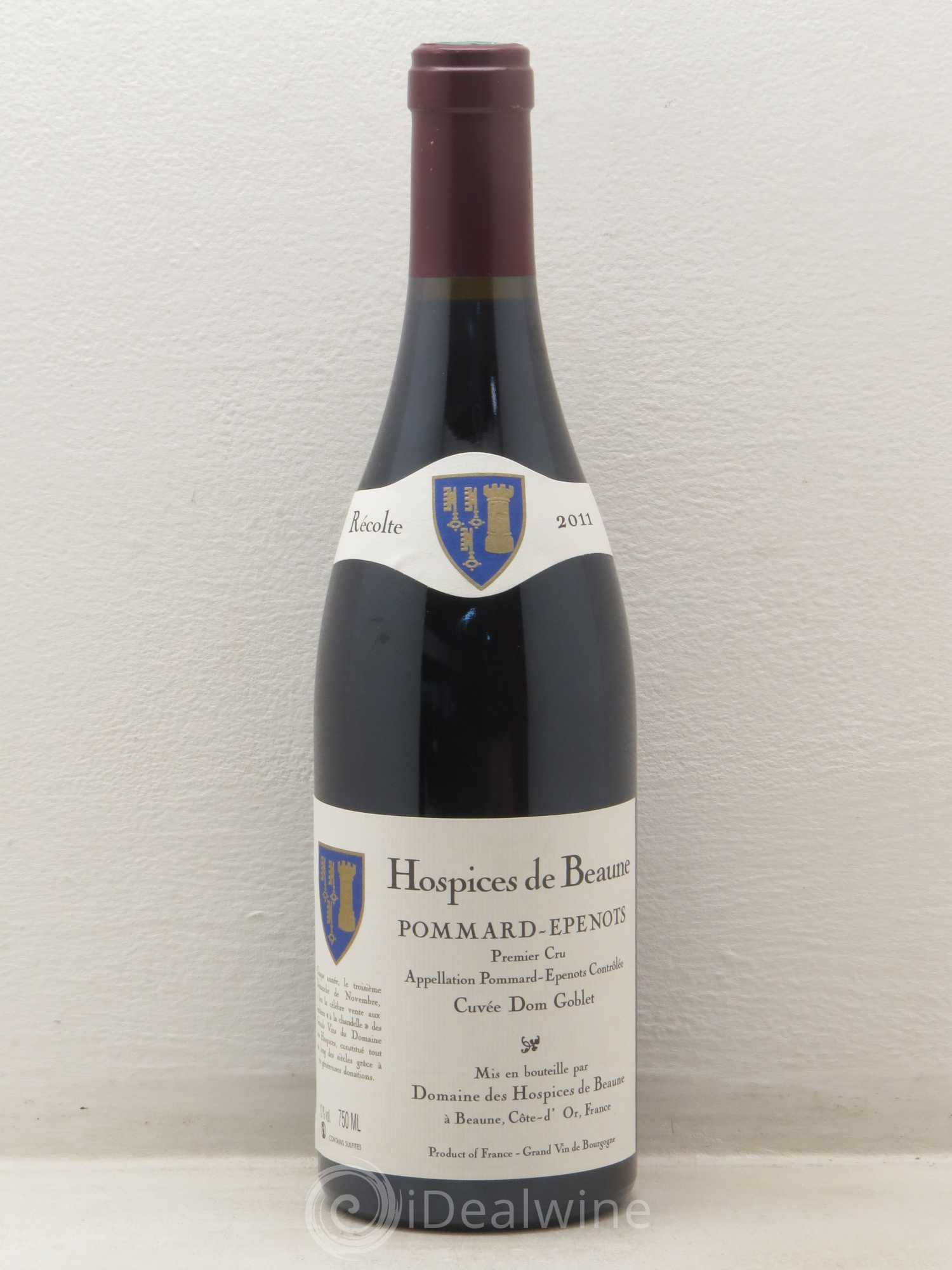 Pommard Premier Cru Les Epenots Cuvée Dom Goblet Hospices de Beaune 2011 - Posten von 1 Flasche - 0