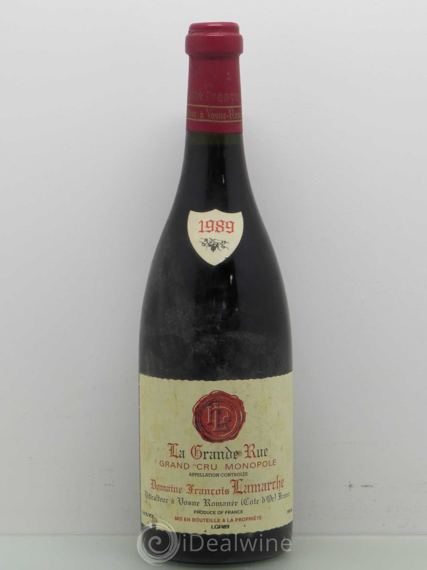 La Grande Rue Grand Cru Lamarche (Domaine) 1989 - Lot de 1 bouteille - 0