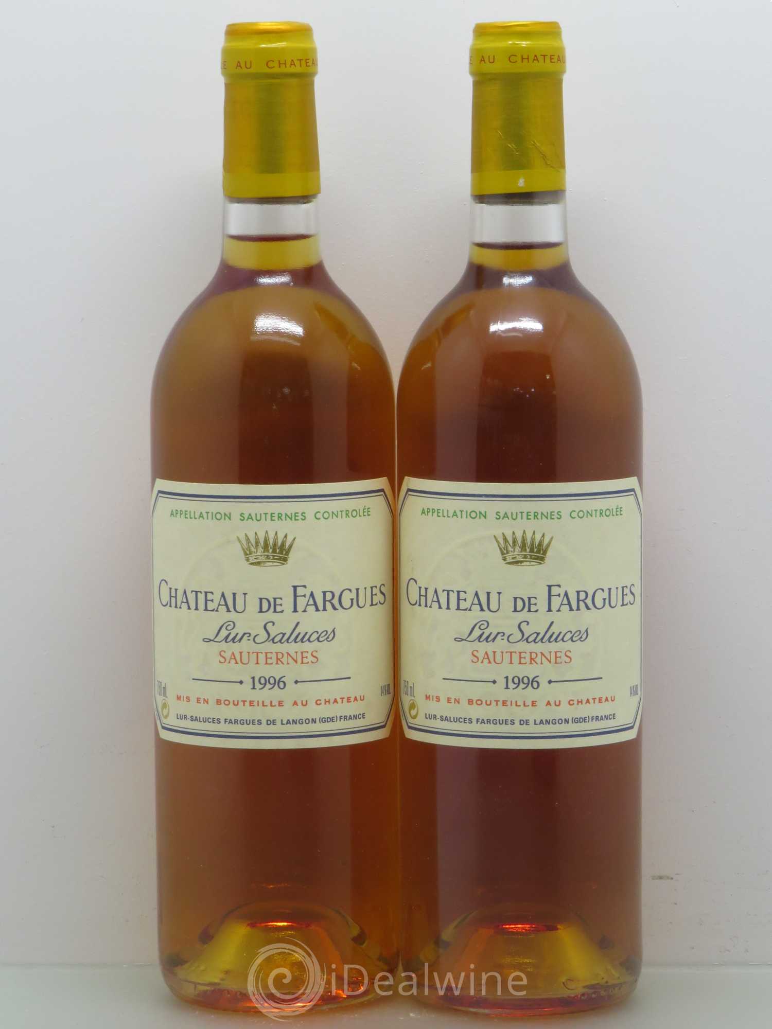 Château de Fargues 1996 - Lotto di 2 bottiglie - 0